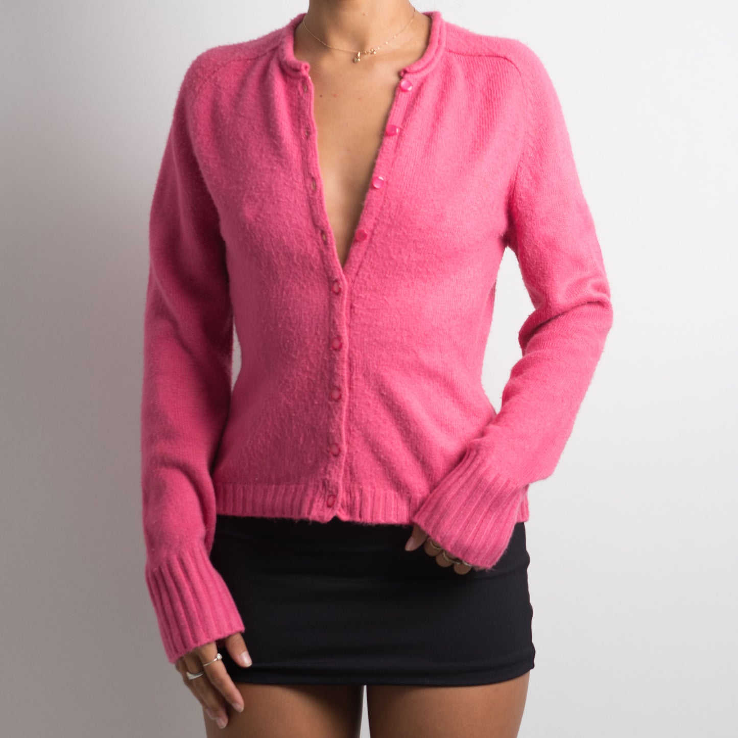 PINK KNIT CARDIGAN