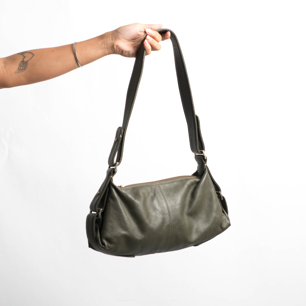 GREEN LEATHER BAG