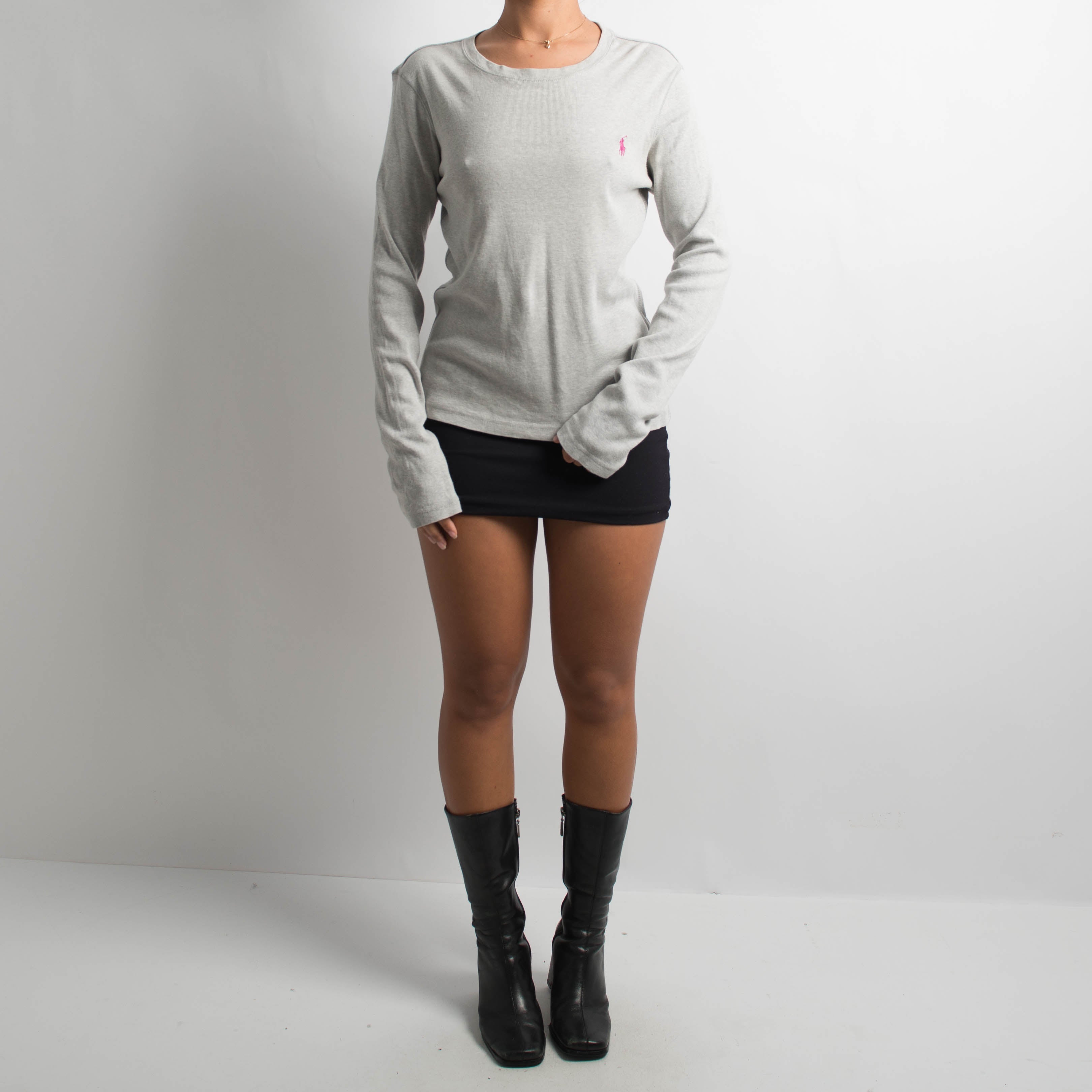 GREY LONG SLEEVE TOP