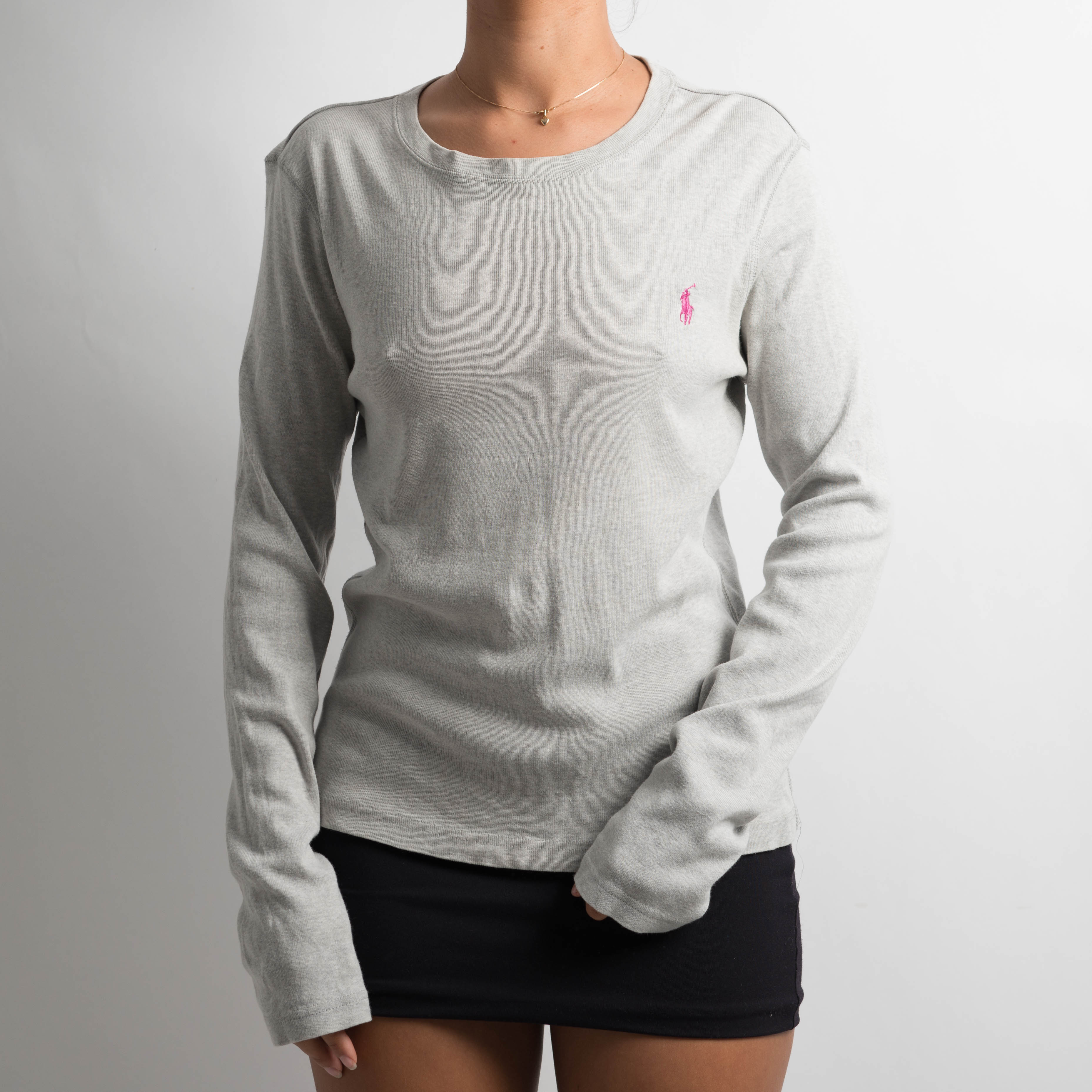 GREY LONG SLEEVE TOP