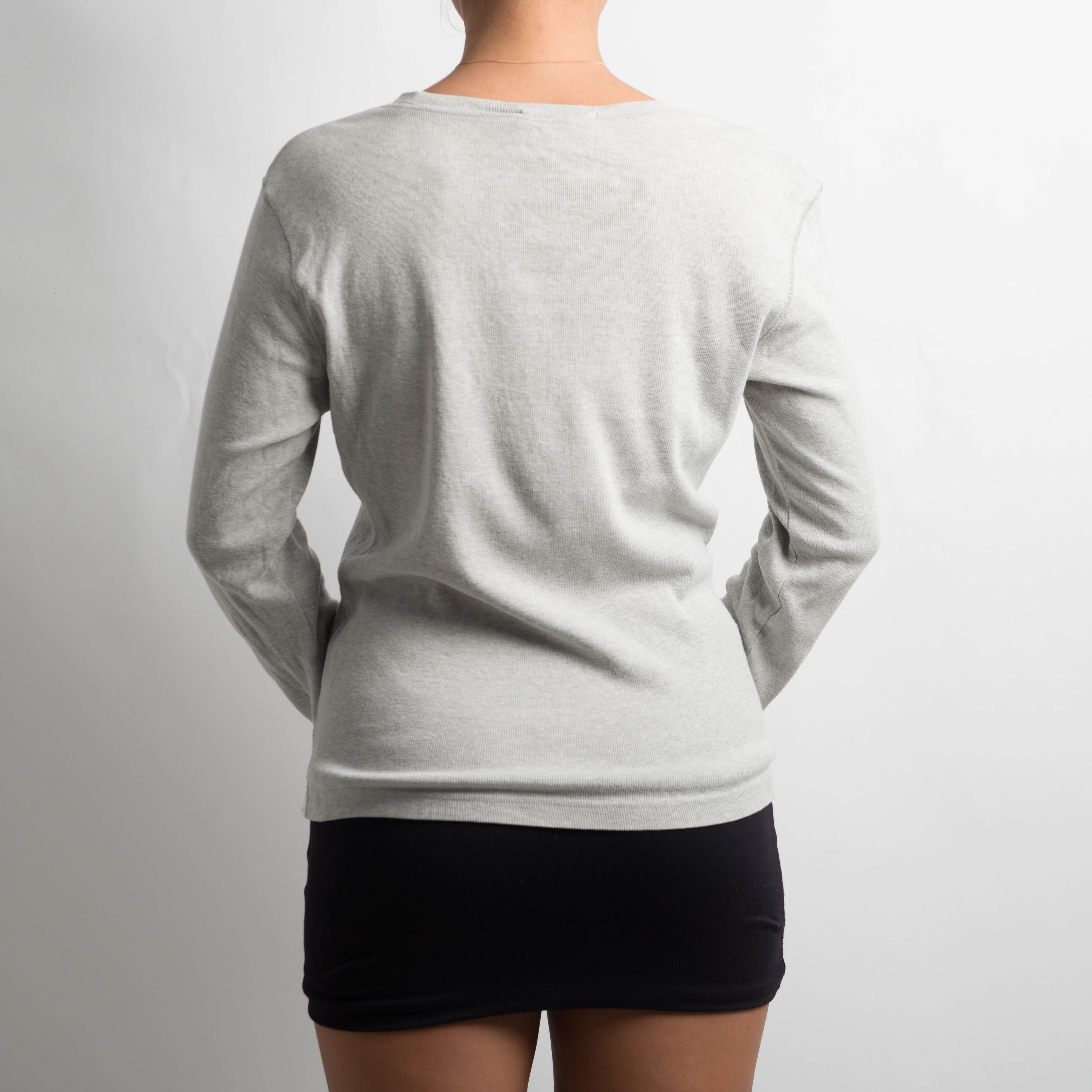 GREY LONG SLEEVE TOP