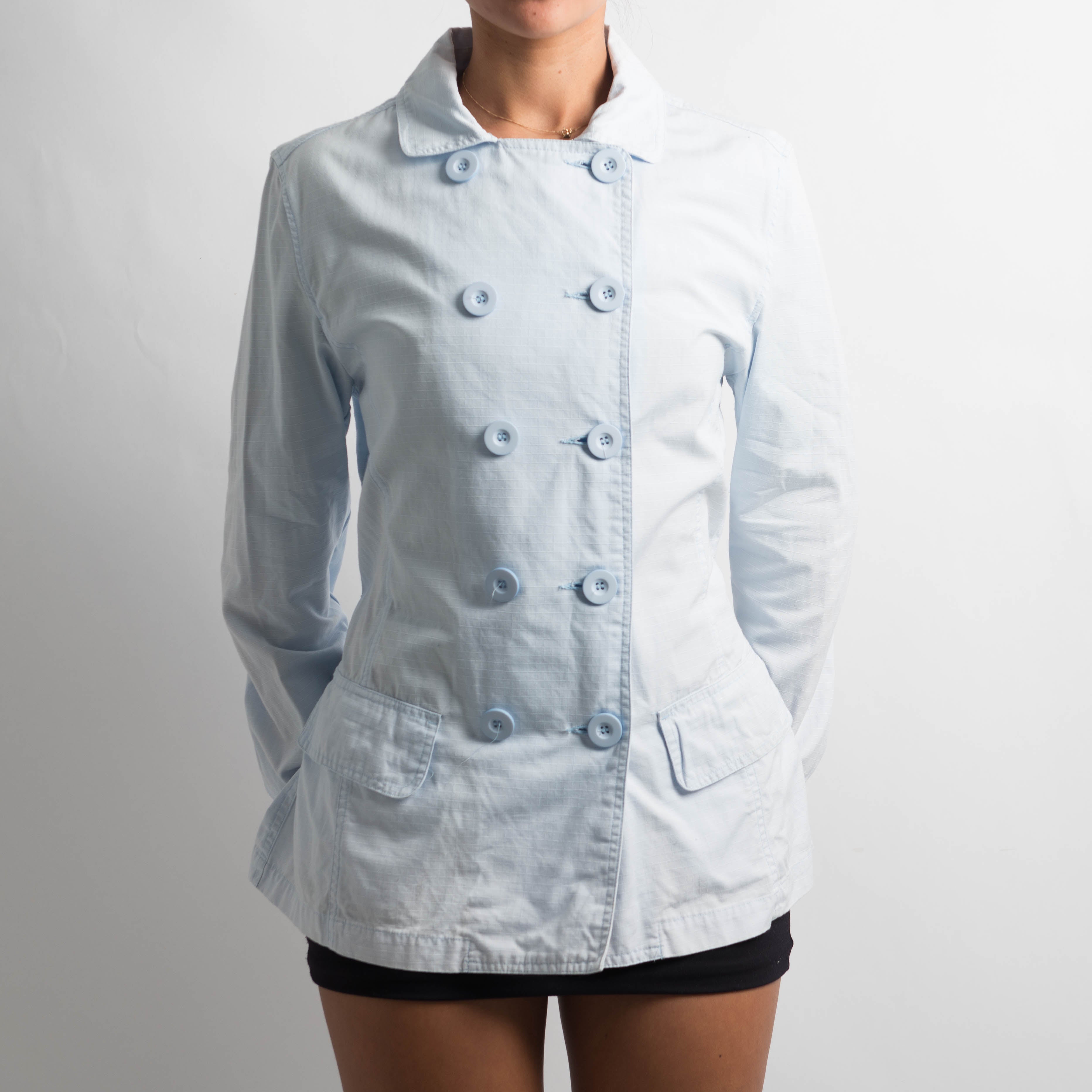 BLUE DOUBLE BREASTED COAT