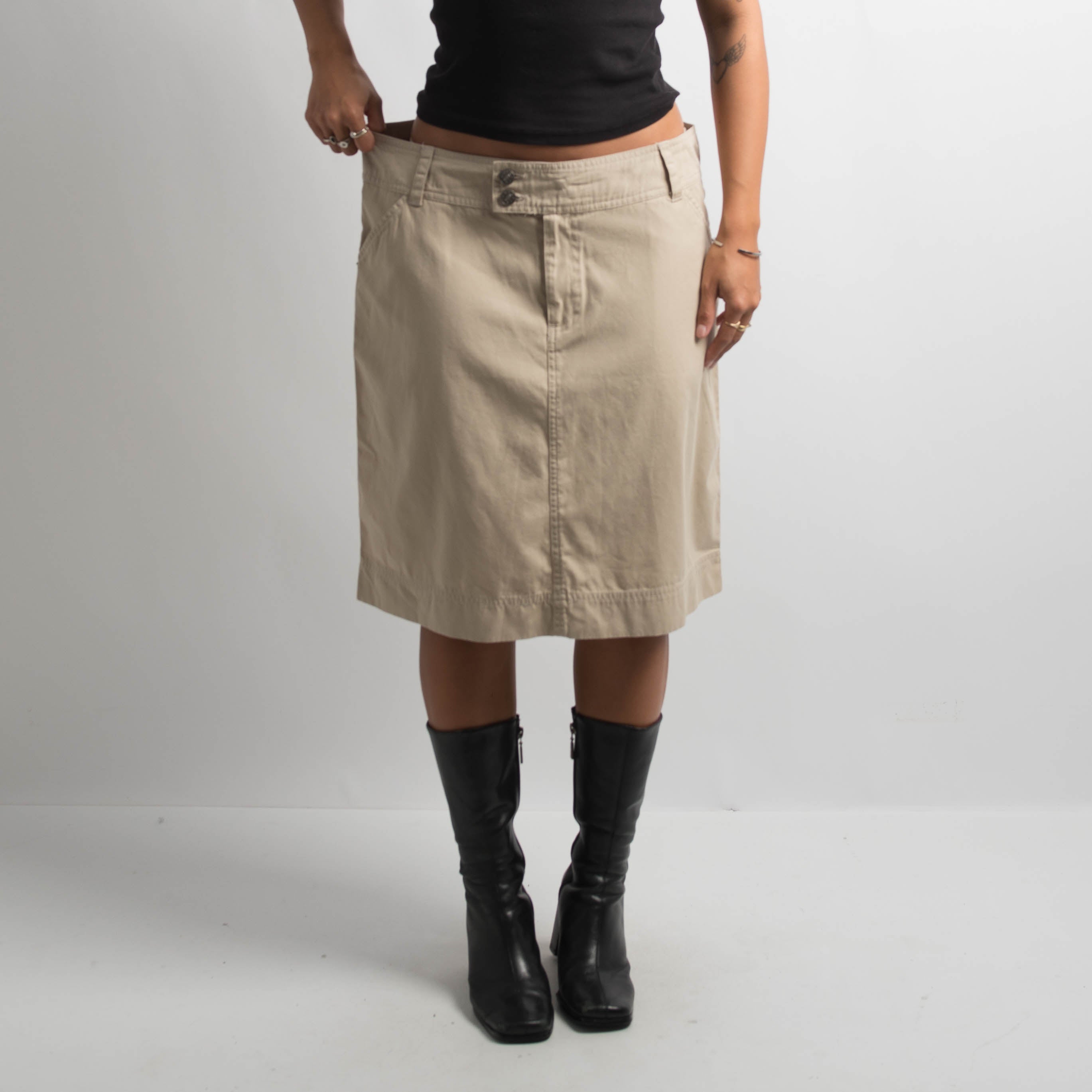 BEIGE COTTON SKIRT