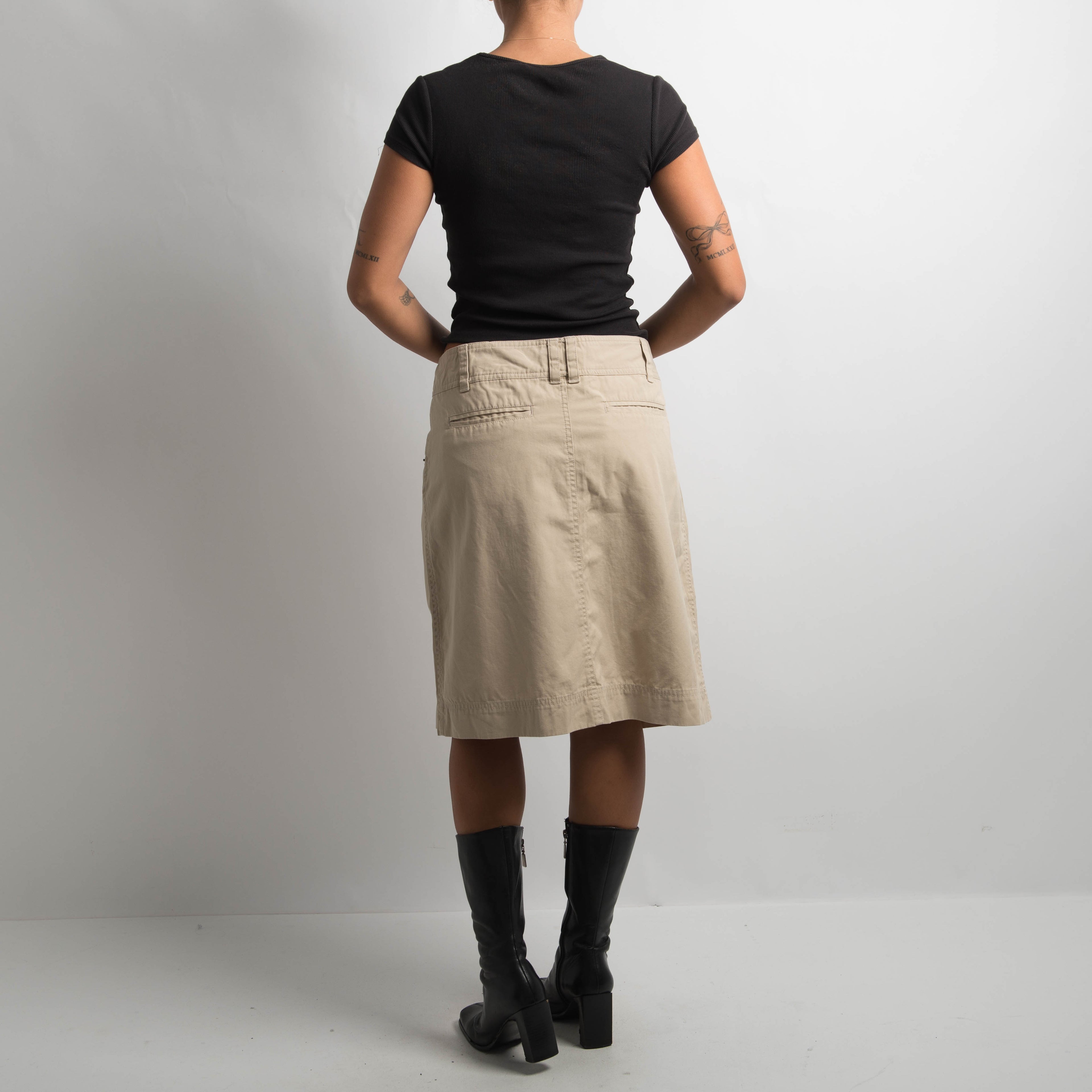 BEIGE COTTON SKIRT