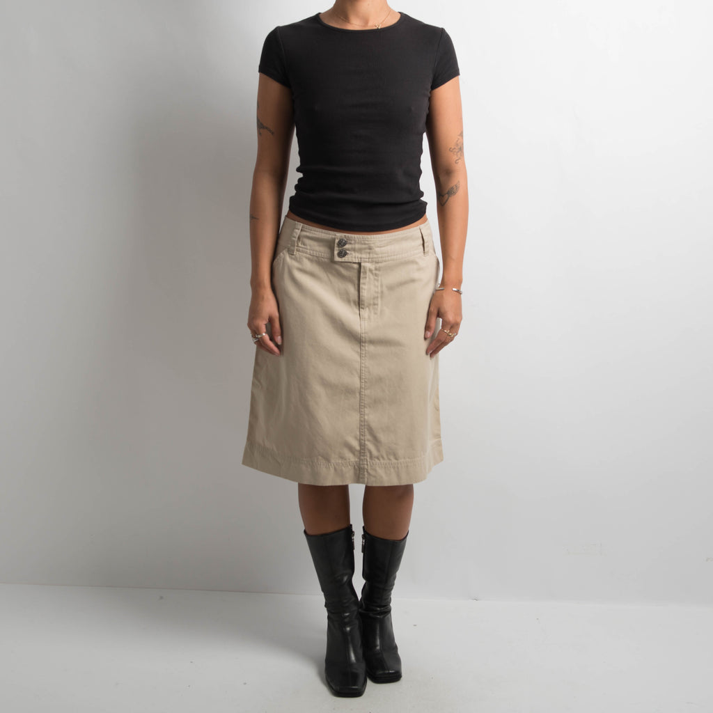 BEIGE COTTON SKIRT