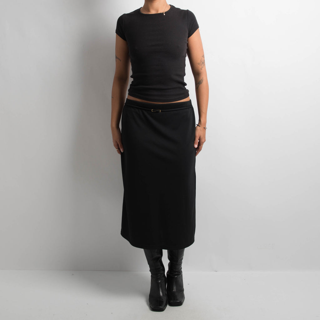 BLACK MIDI SKIRT