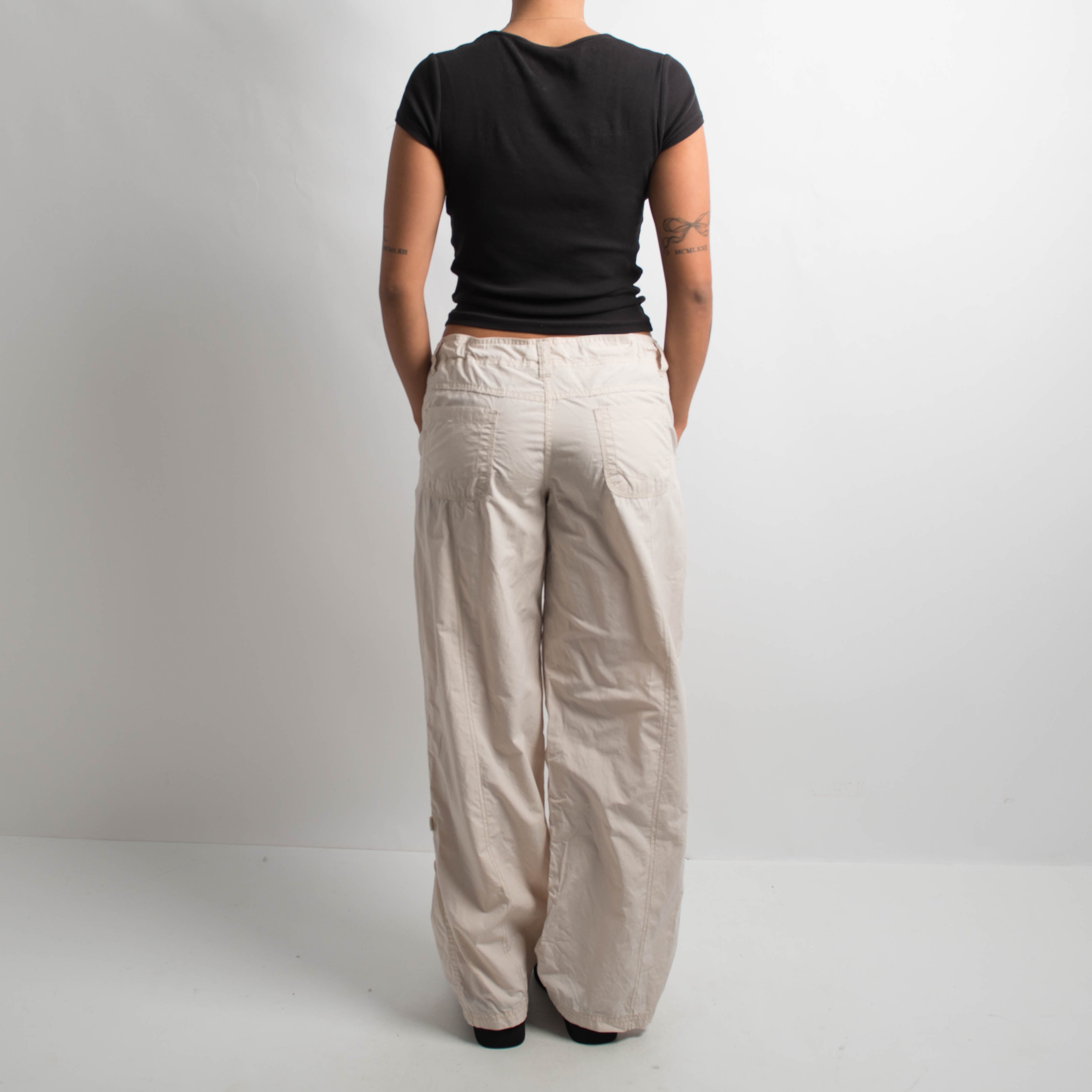 CREAM CARGO PANTS