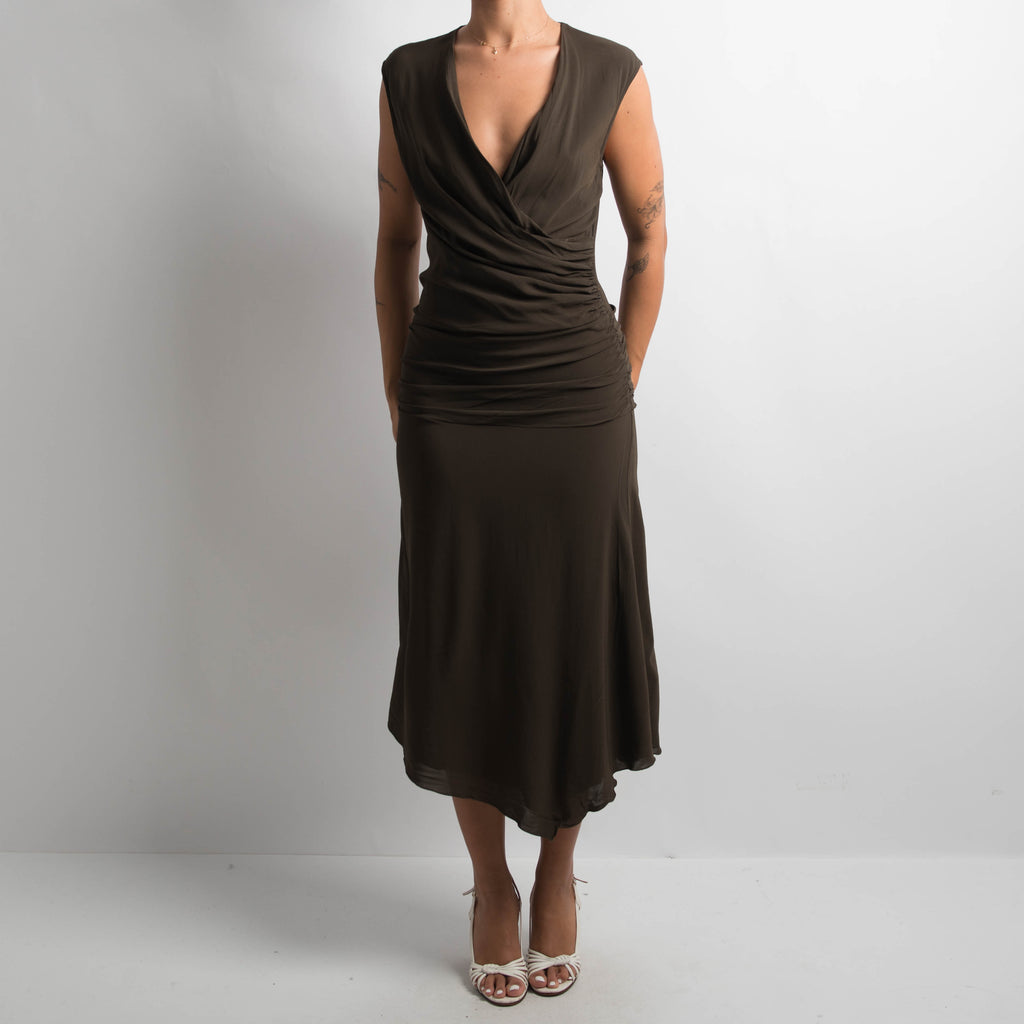 BROWN EVENING DRESS