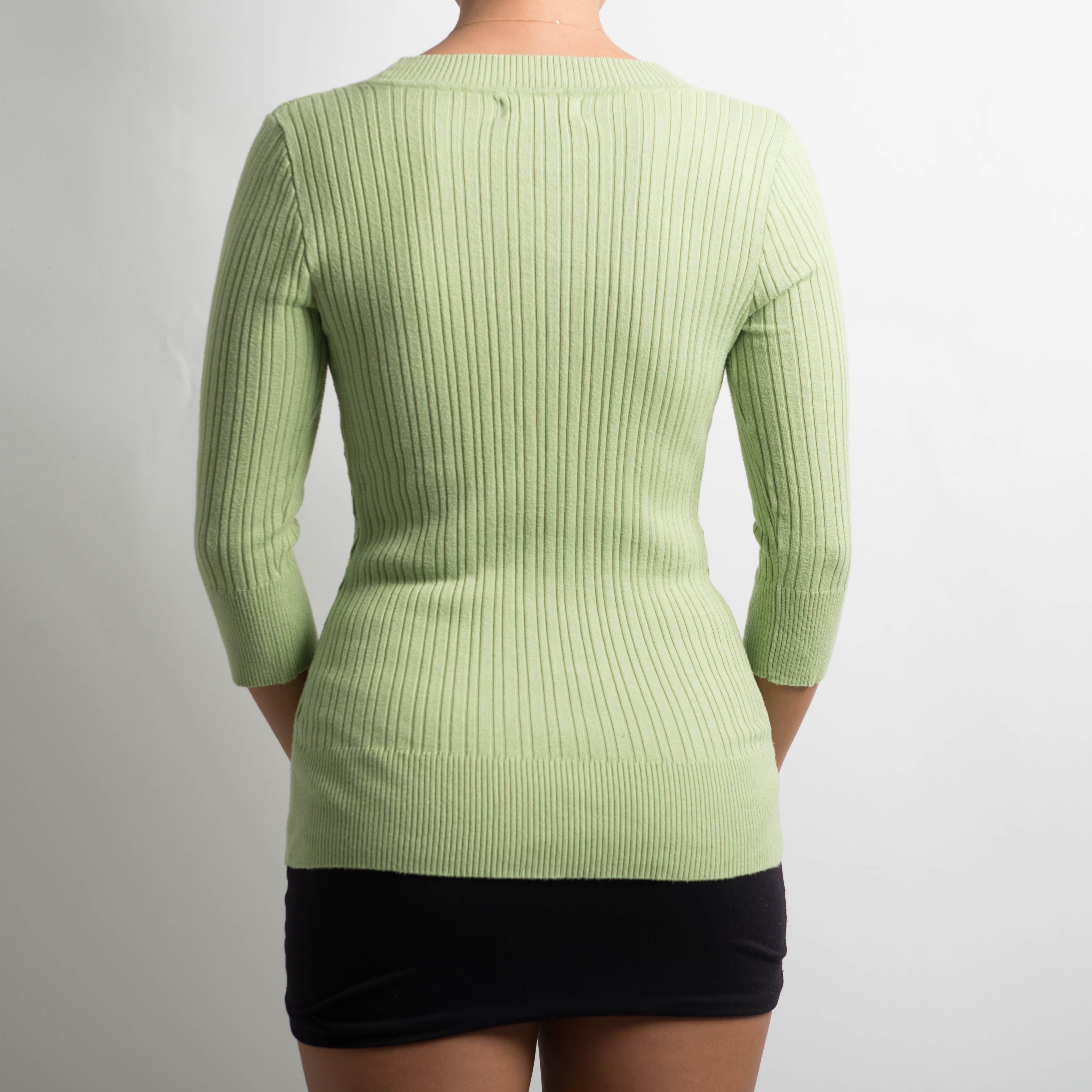 GREEN 3/4 SLEEVE TOP
