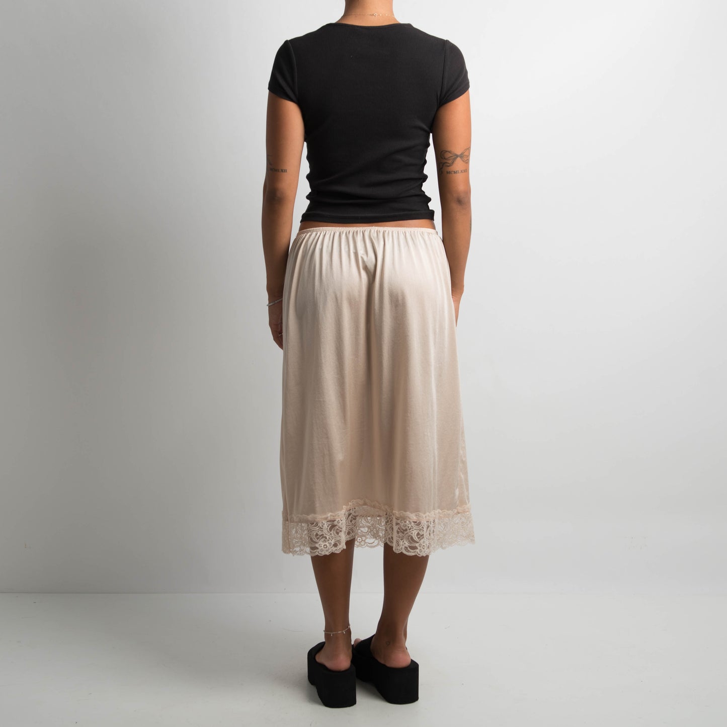 SEMI SHEER MIDI SKIRT