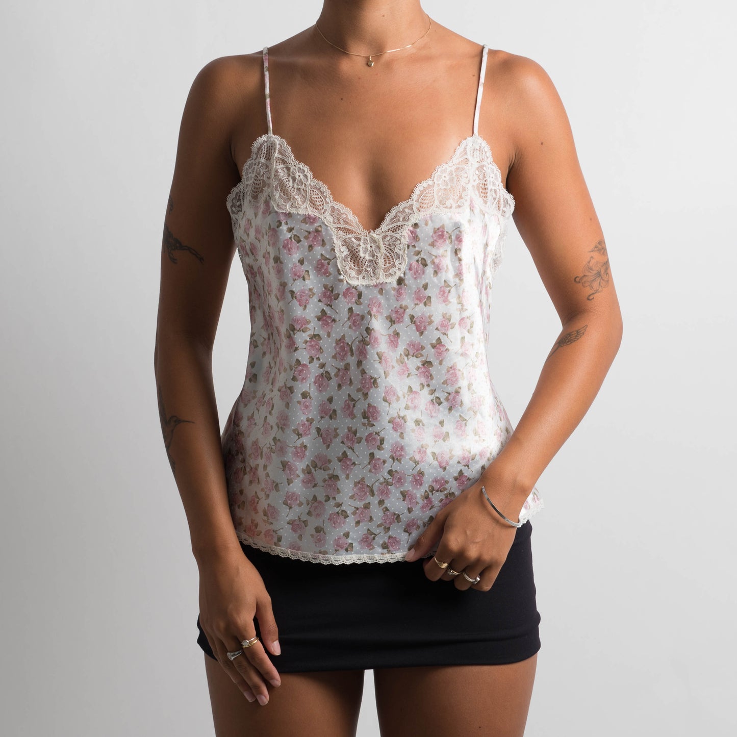 FLORAL SATIN CAMISOLE