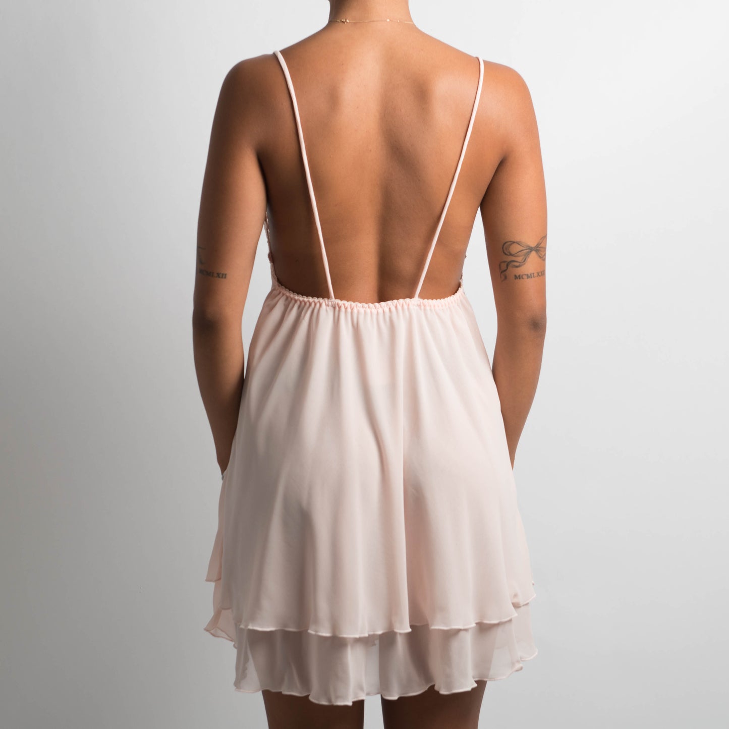 PALE PINK MINI DRESS