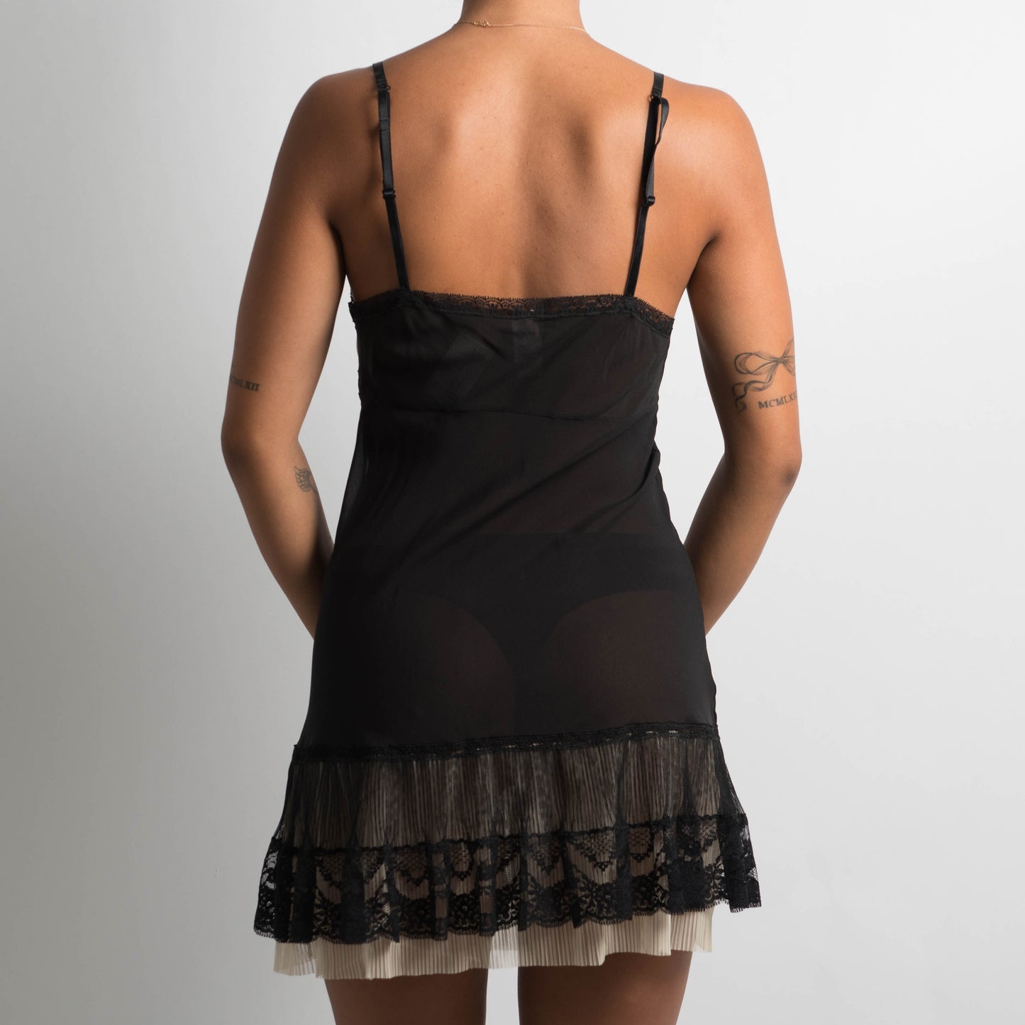 SEMI SHEER SILK CHEMISE