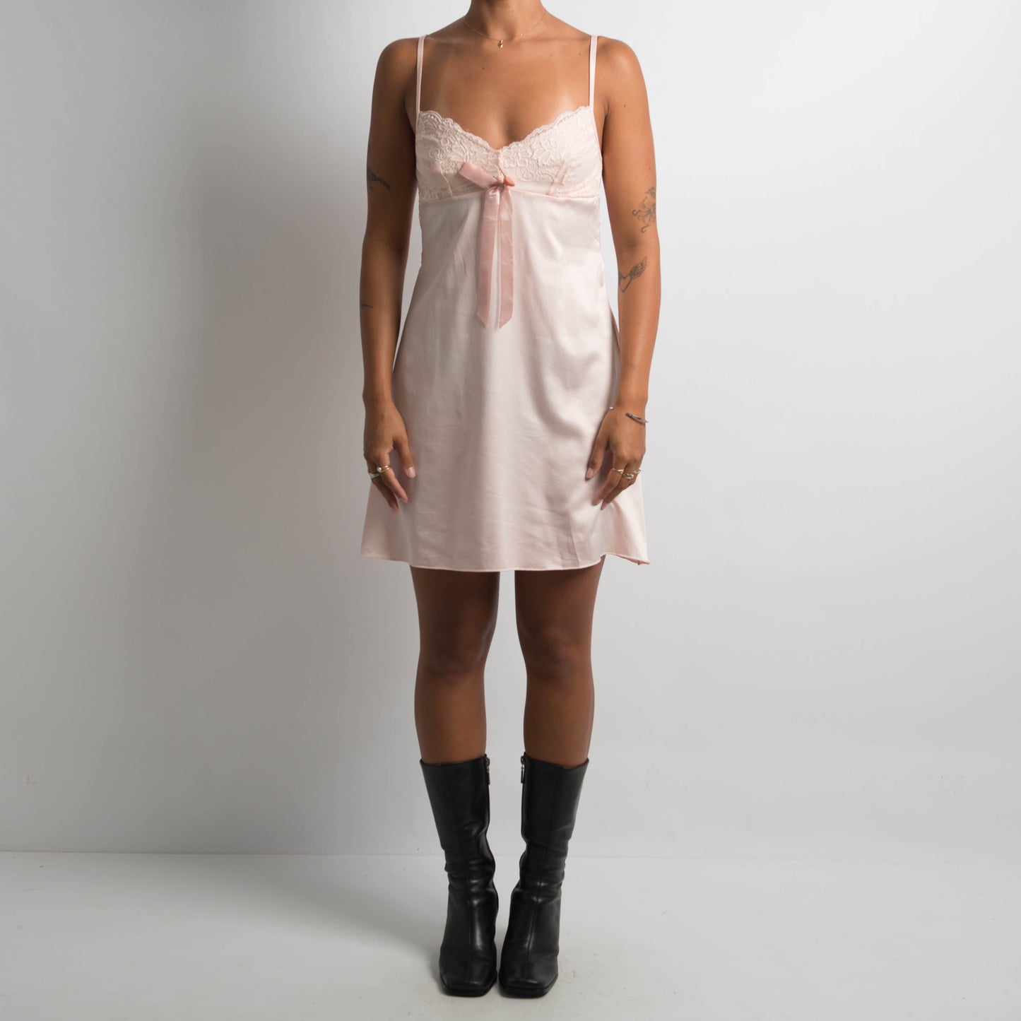 BABY PINK SATIN CHEMISE