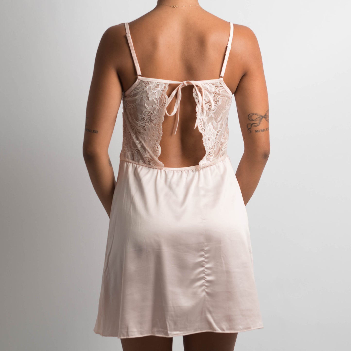 BABY PINK SATIN CHEMISE