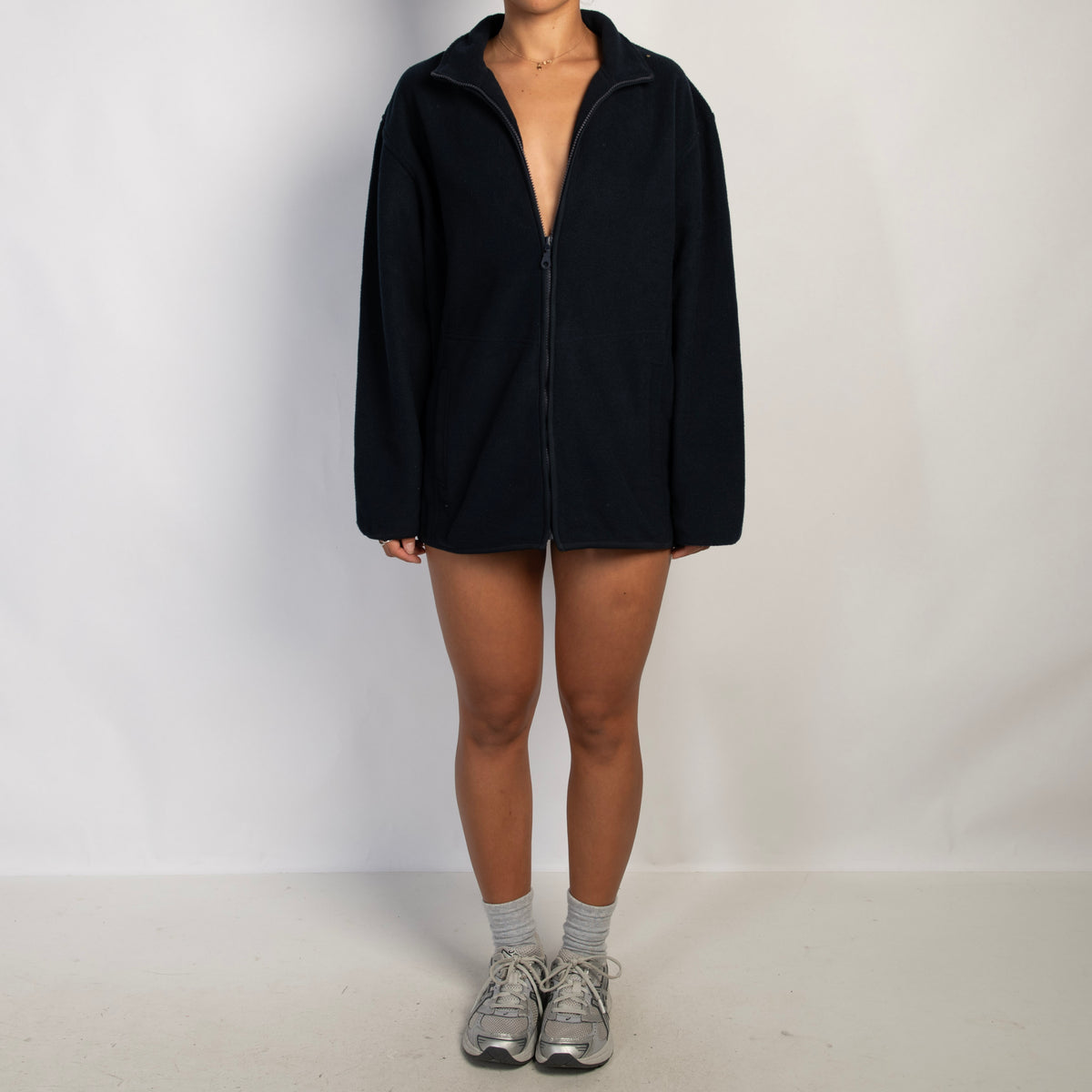 NAVY FLEECE JACKET