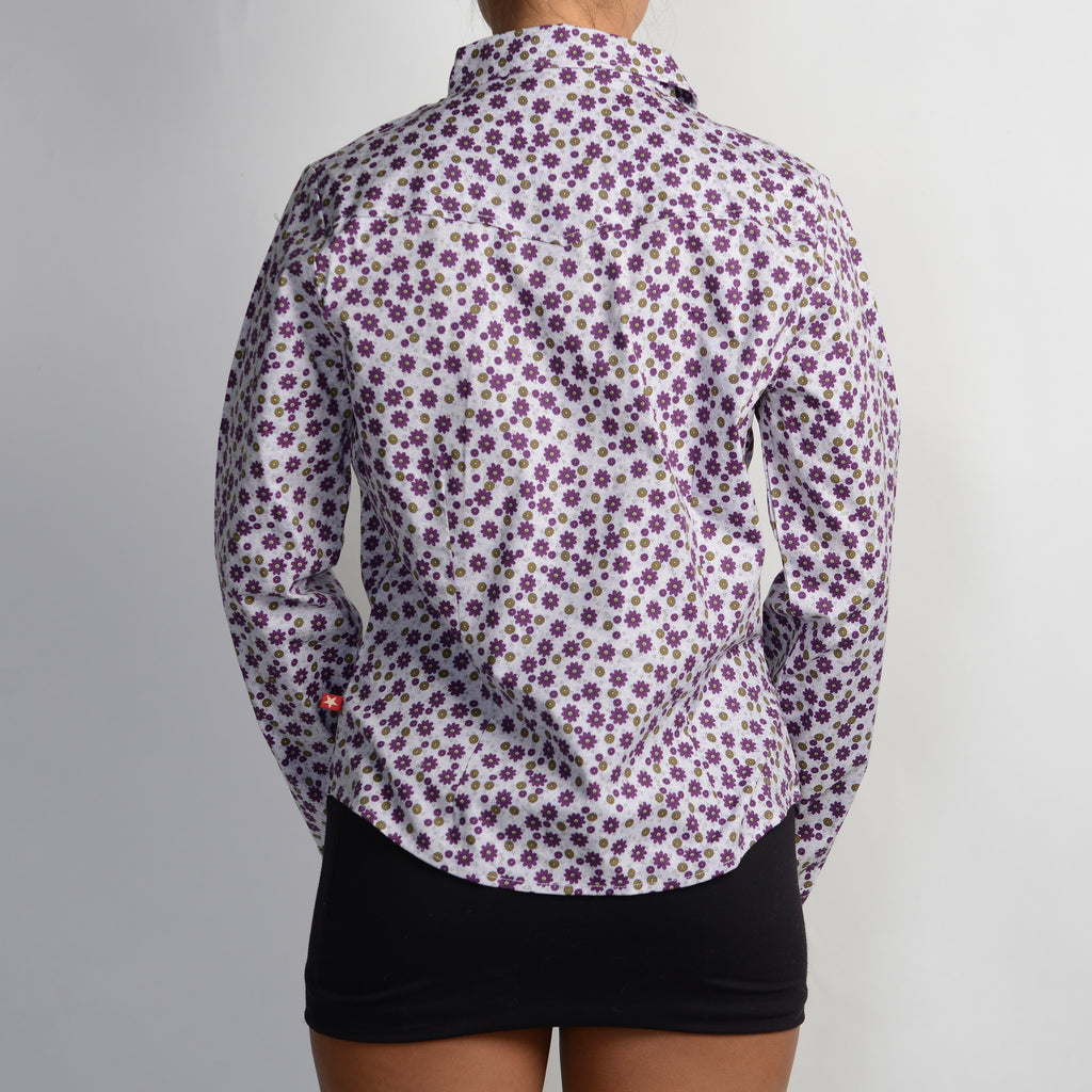PURPLE FLORAL BLOUSE