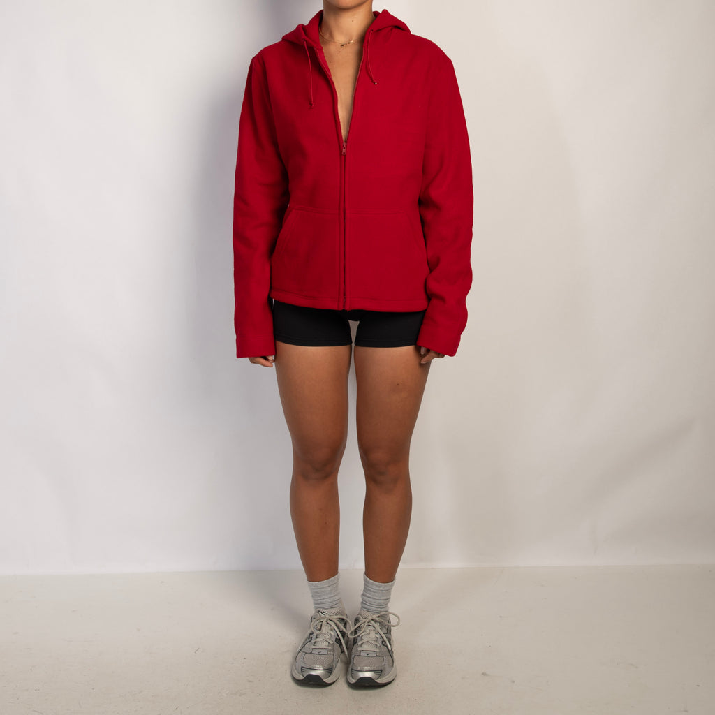 RED FLEECE ZIP JACKET
