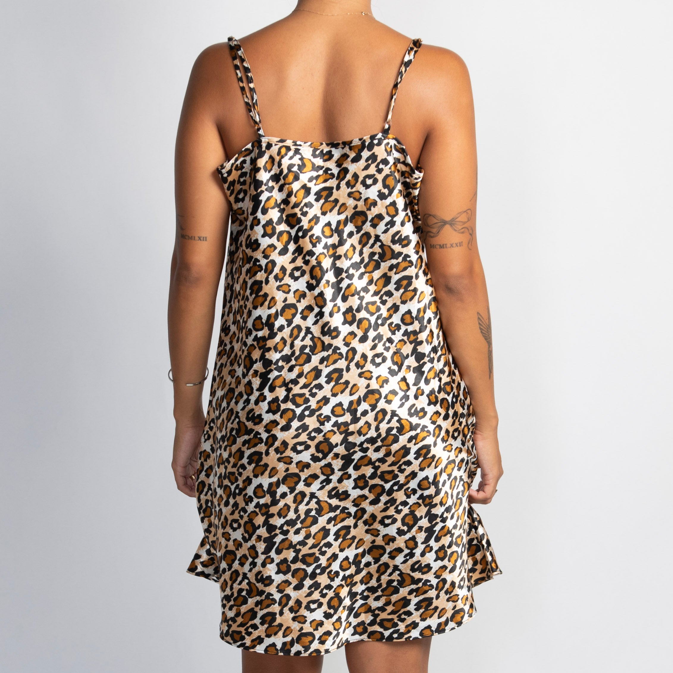 ANIMAL PRINT SATIN NIGHTIE