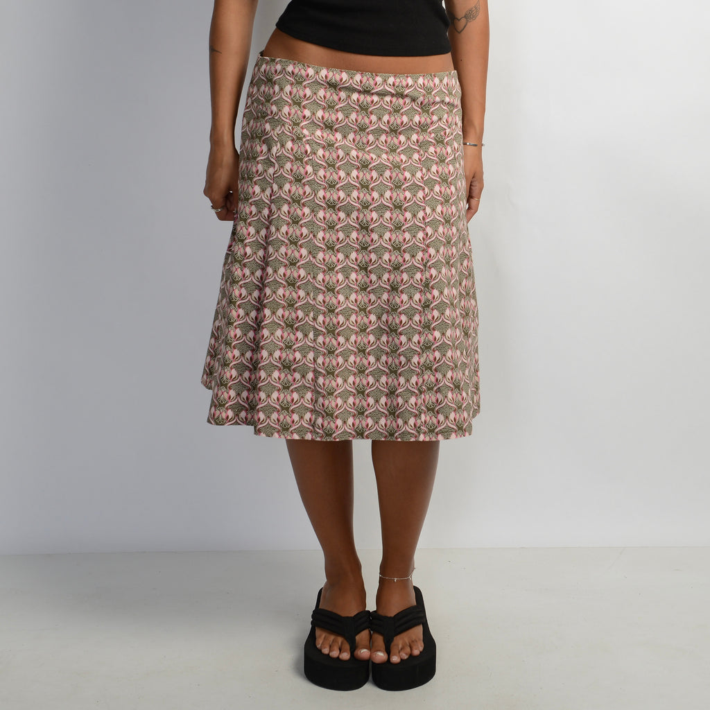 FLORAL A-LINE MIDI SKIRT