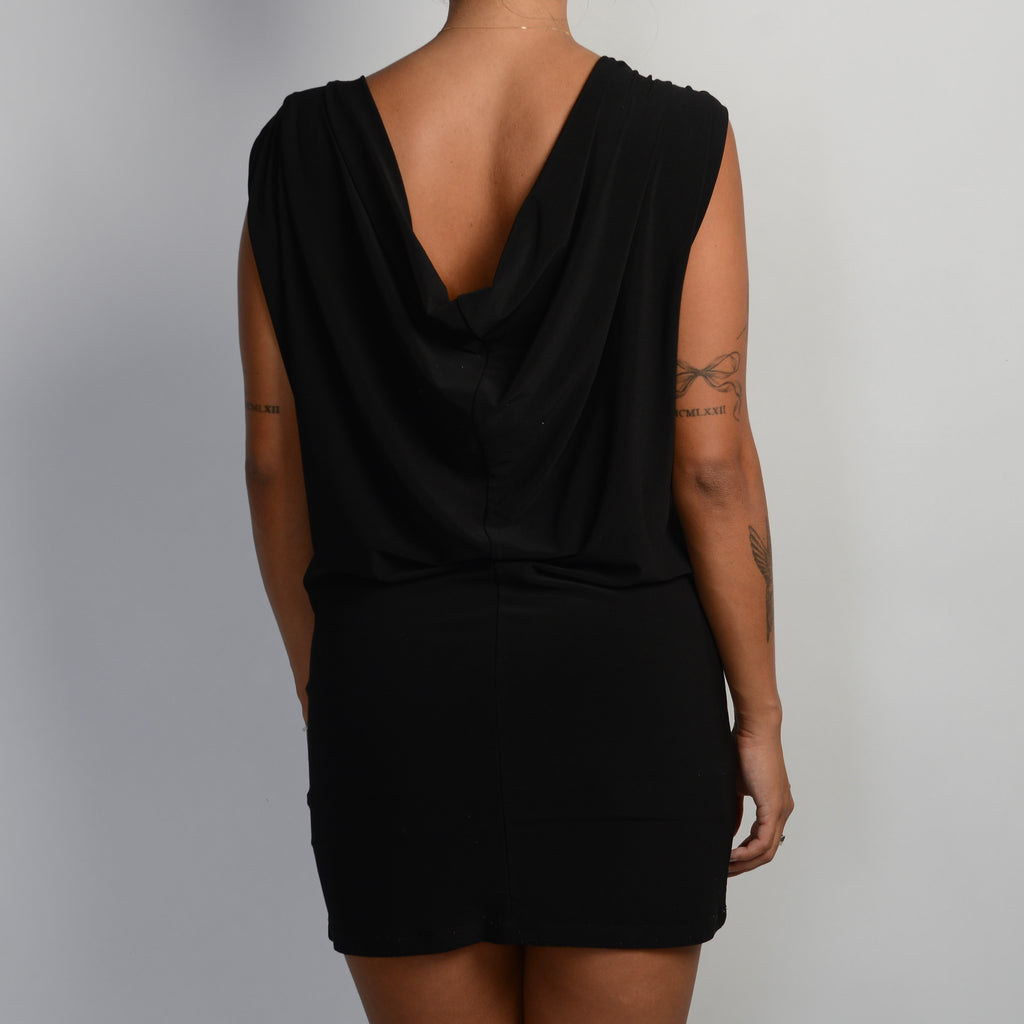 COWL NECK MINI DRESS