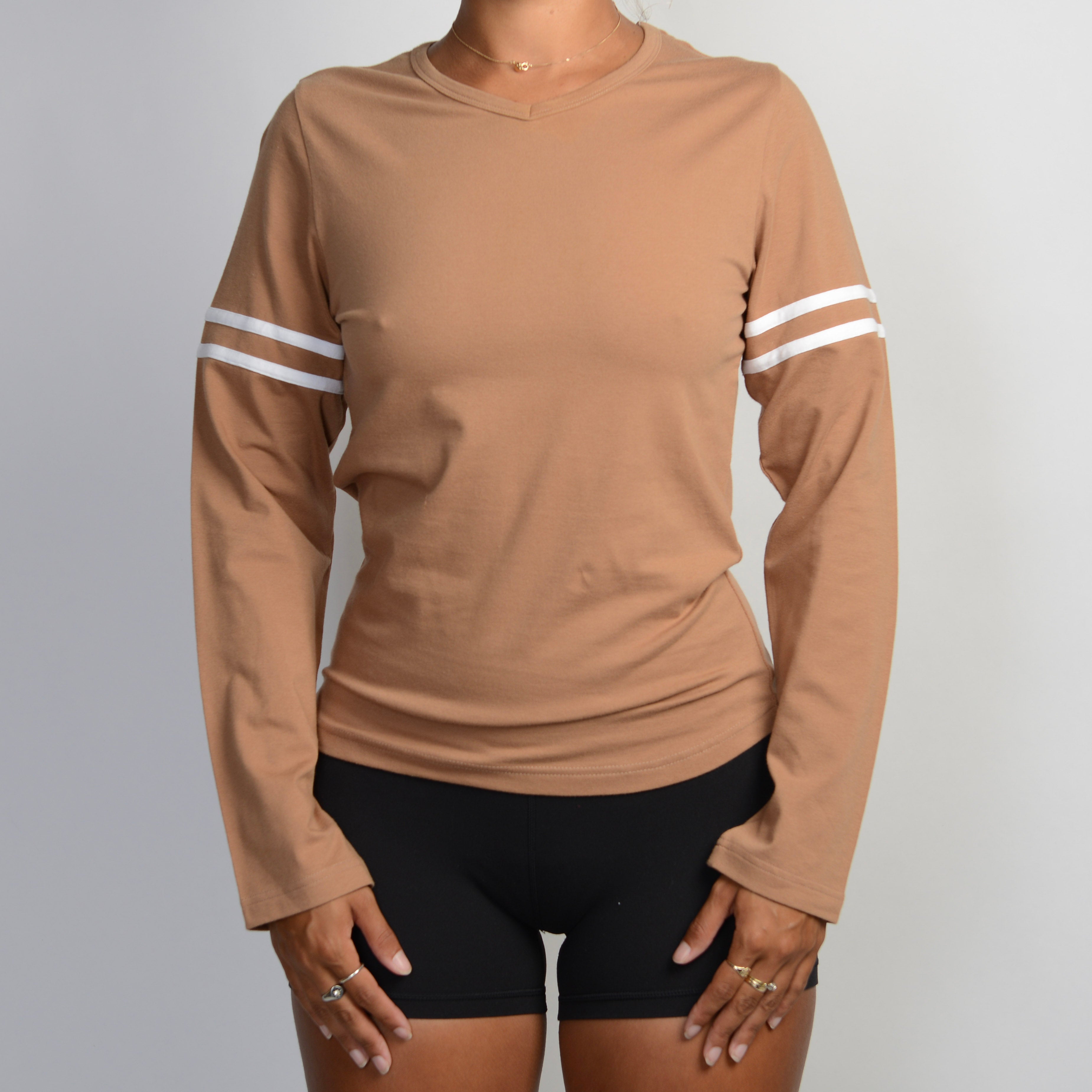 TAN LONG SLEEVE TOP