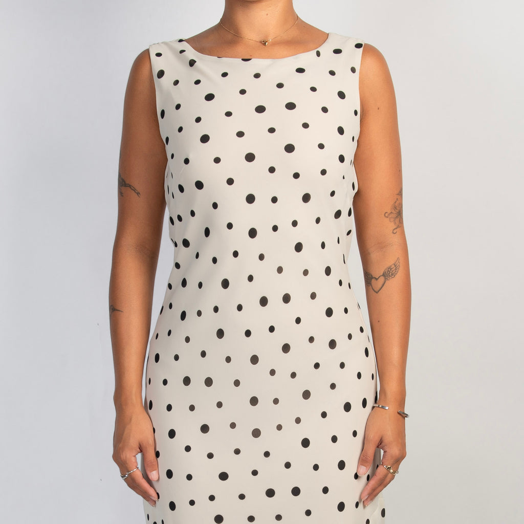 CREAM POLKA DOT DRESS