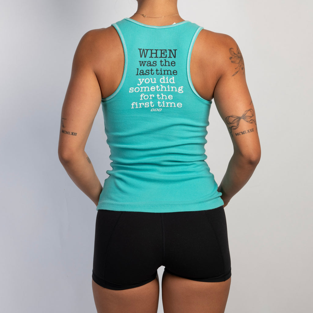 TURQUOISE COTTON TANK TOP