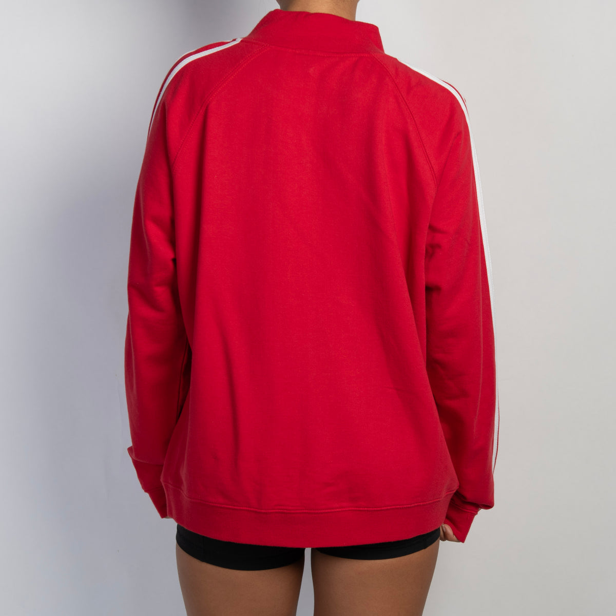 RED COTTON ZIP JACKET