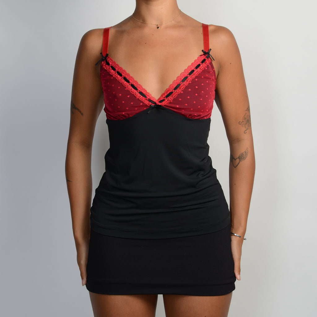 RED CONTRAST CAMISOLE