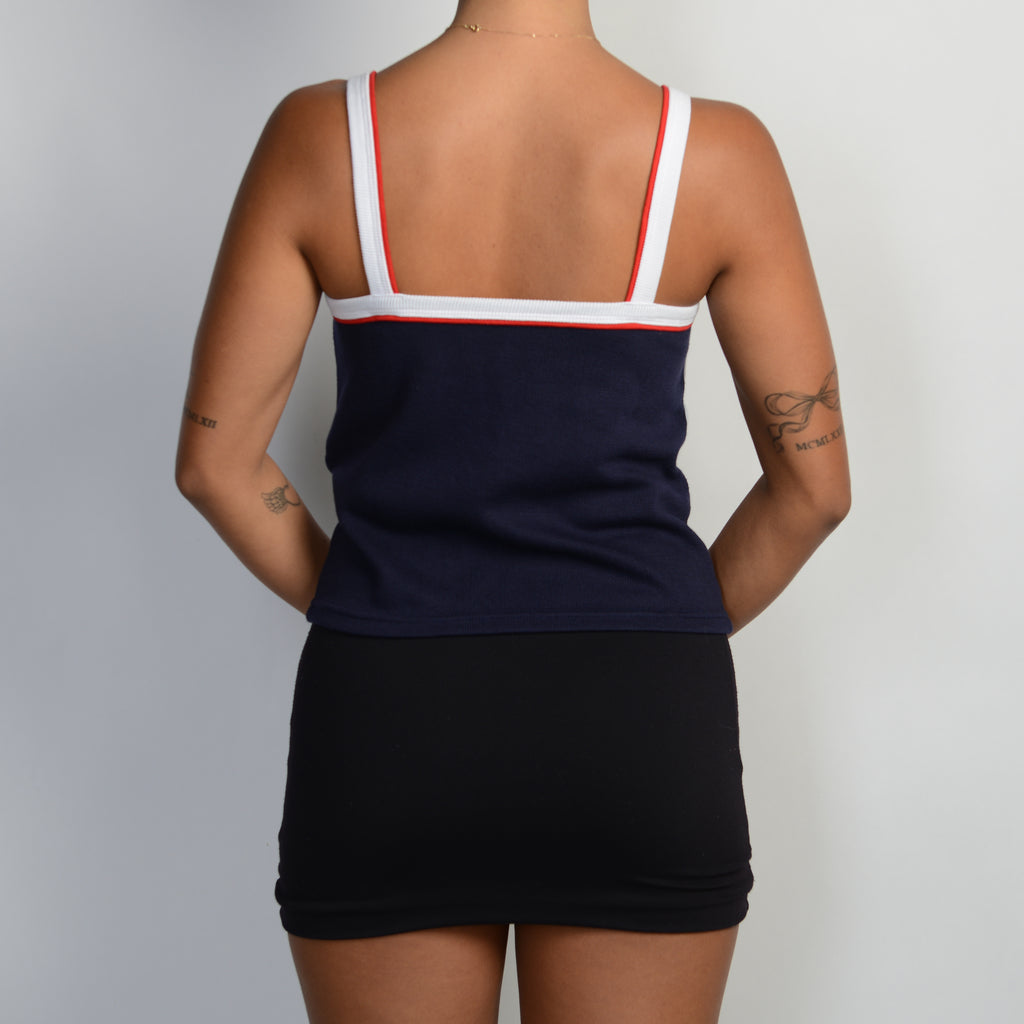 RED DETAIL TANK TOP