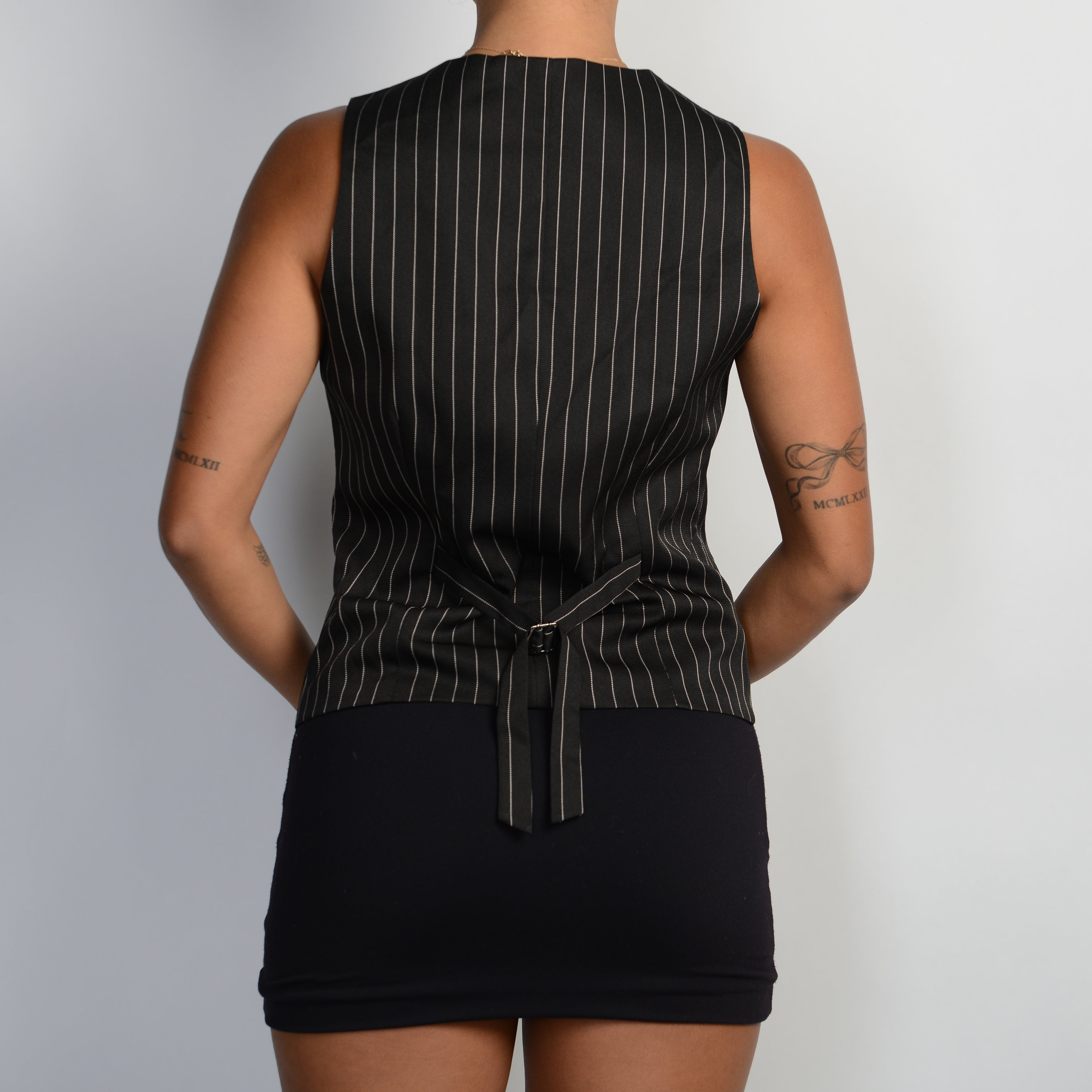 BLACK STRIPE WAISTCOAT VEST