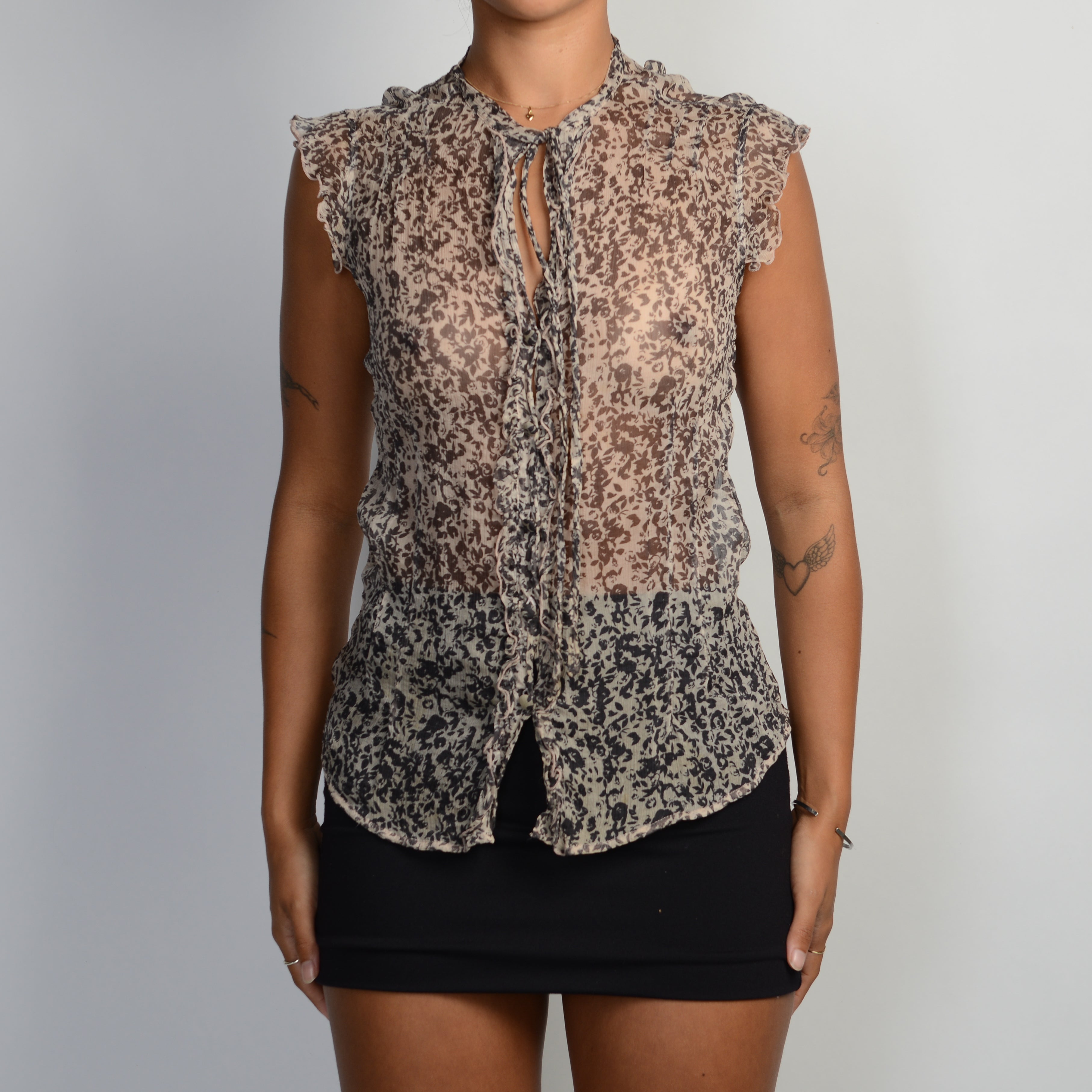 SHEER SILK BLOUSE
