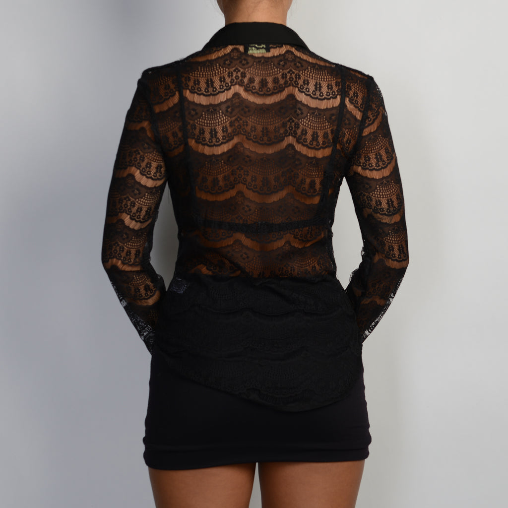 BLACK LACE BLOUSE