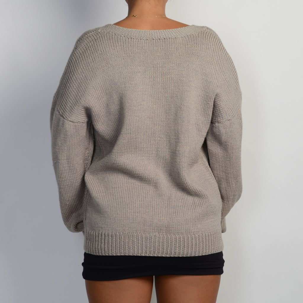 TAUPE KNIT CARDIGAN