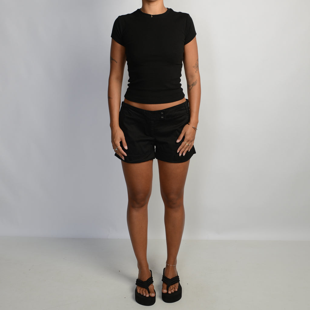 BLACK TAILORED SHORTS