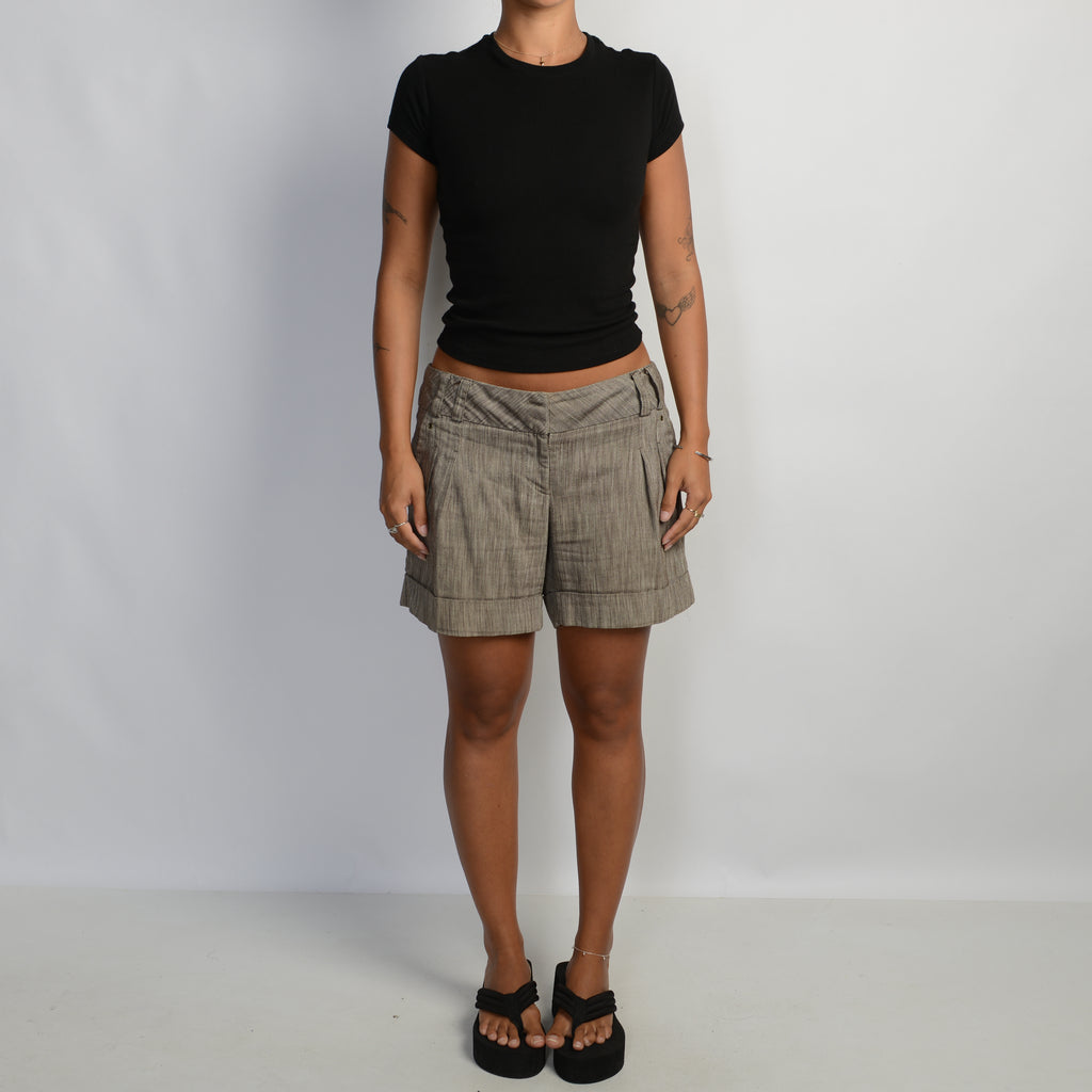 BROWN MARLE LONGLINE SHORTS