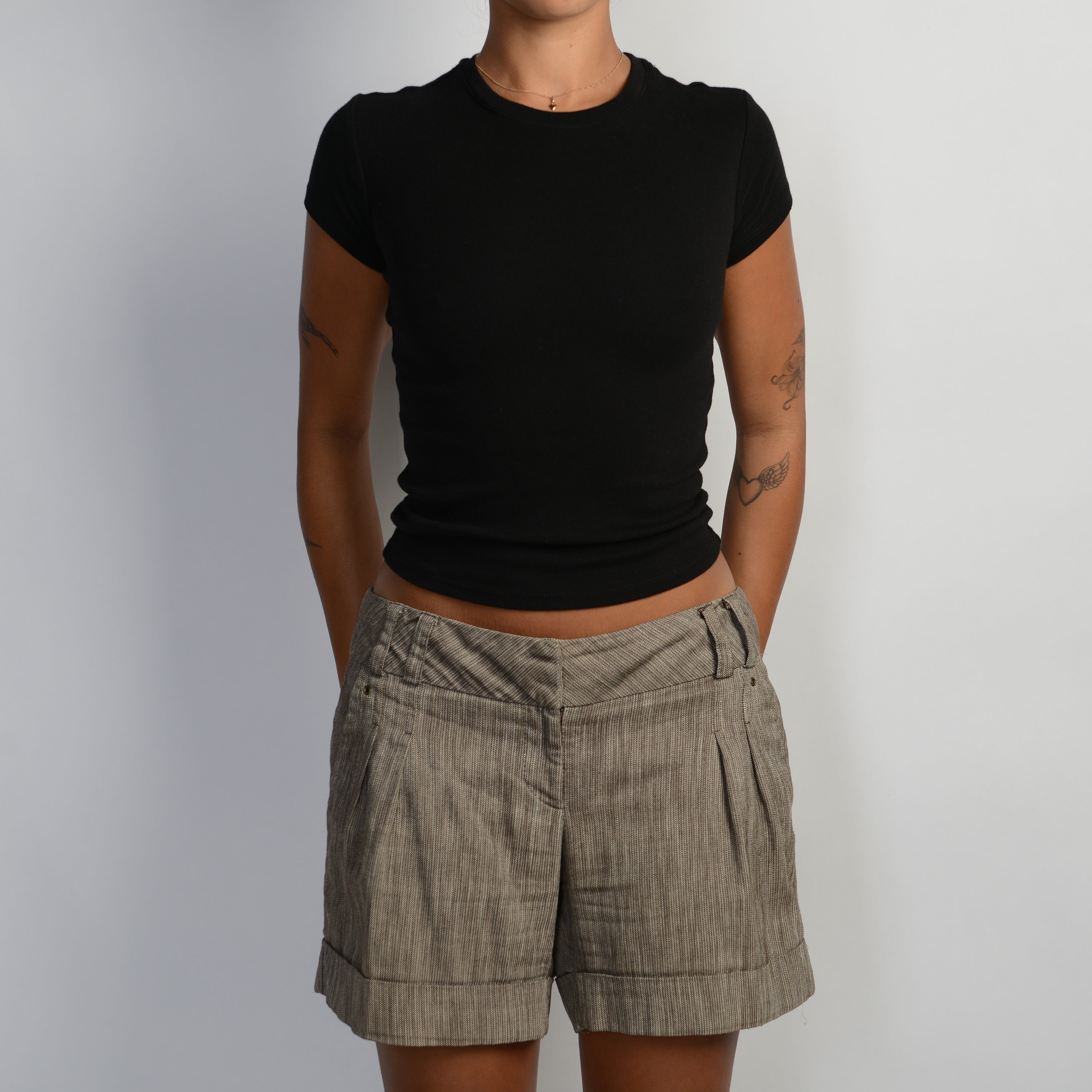 BROWN MARLE LONGLINE SHORTS