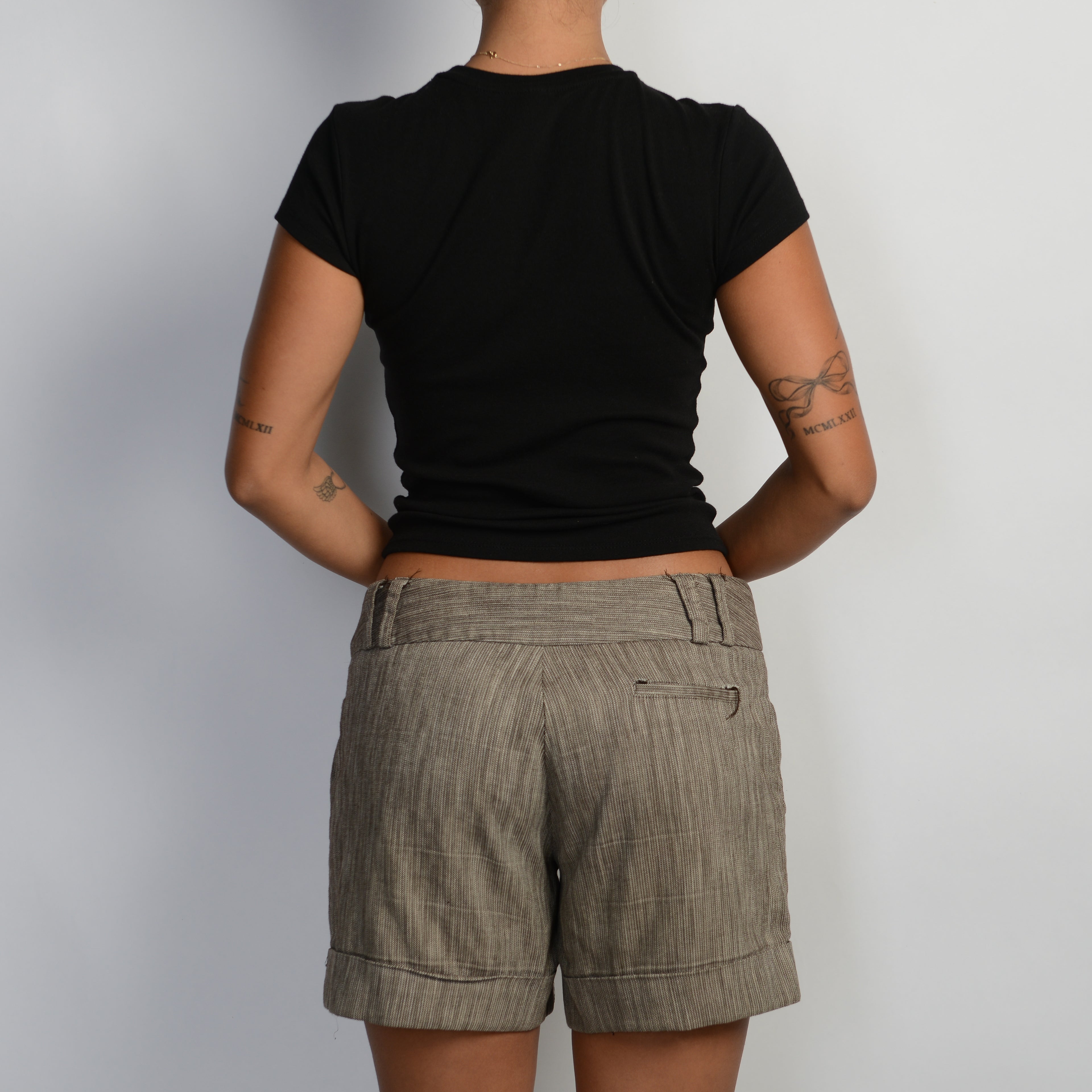 BROWN MARLE LONGLINE SHORTS