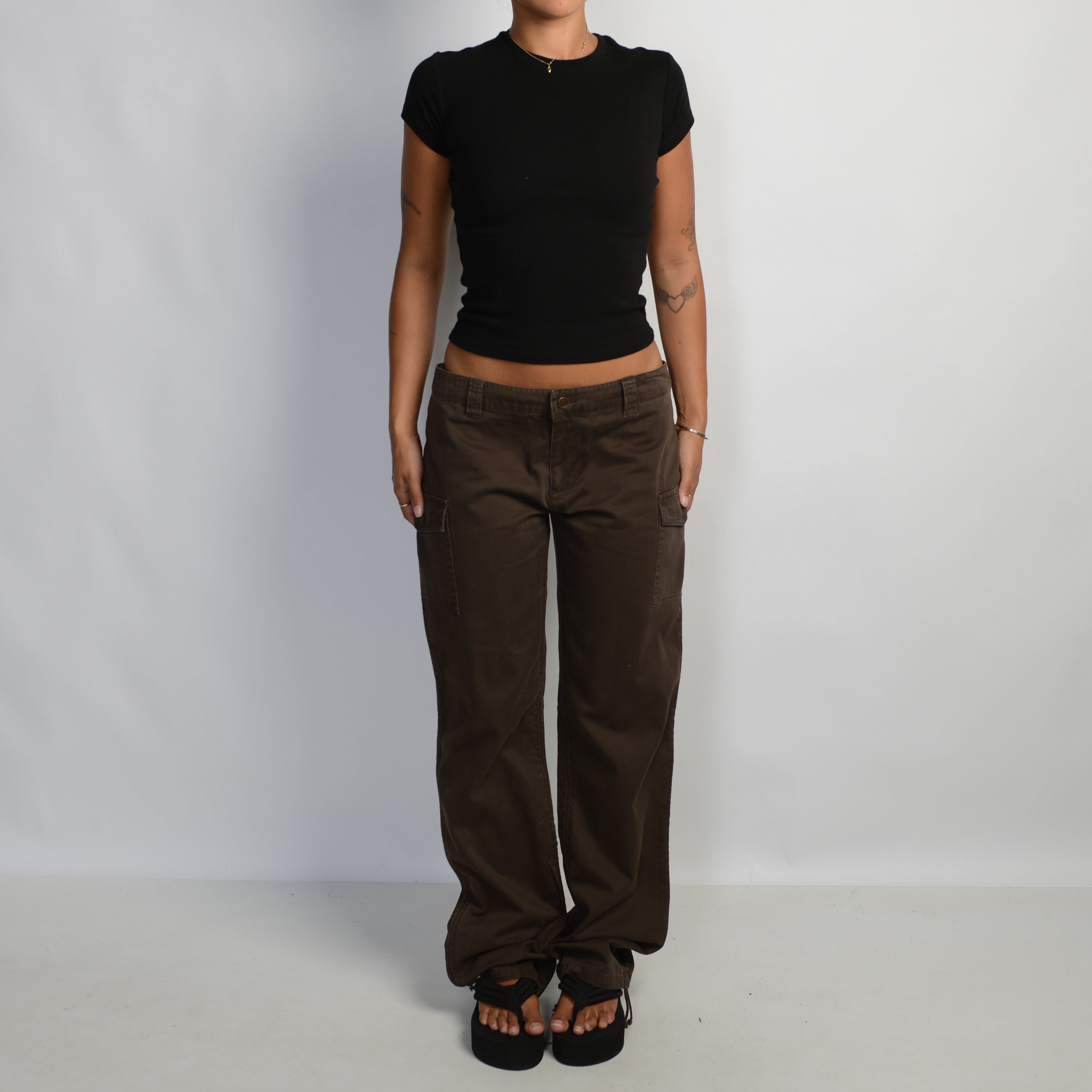 DARK BROWN CARGO PANTS