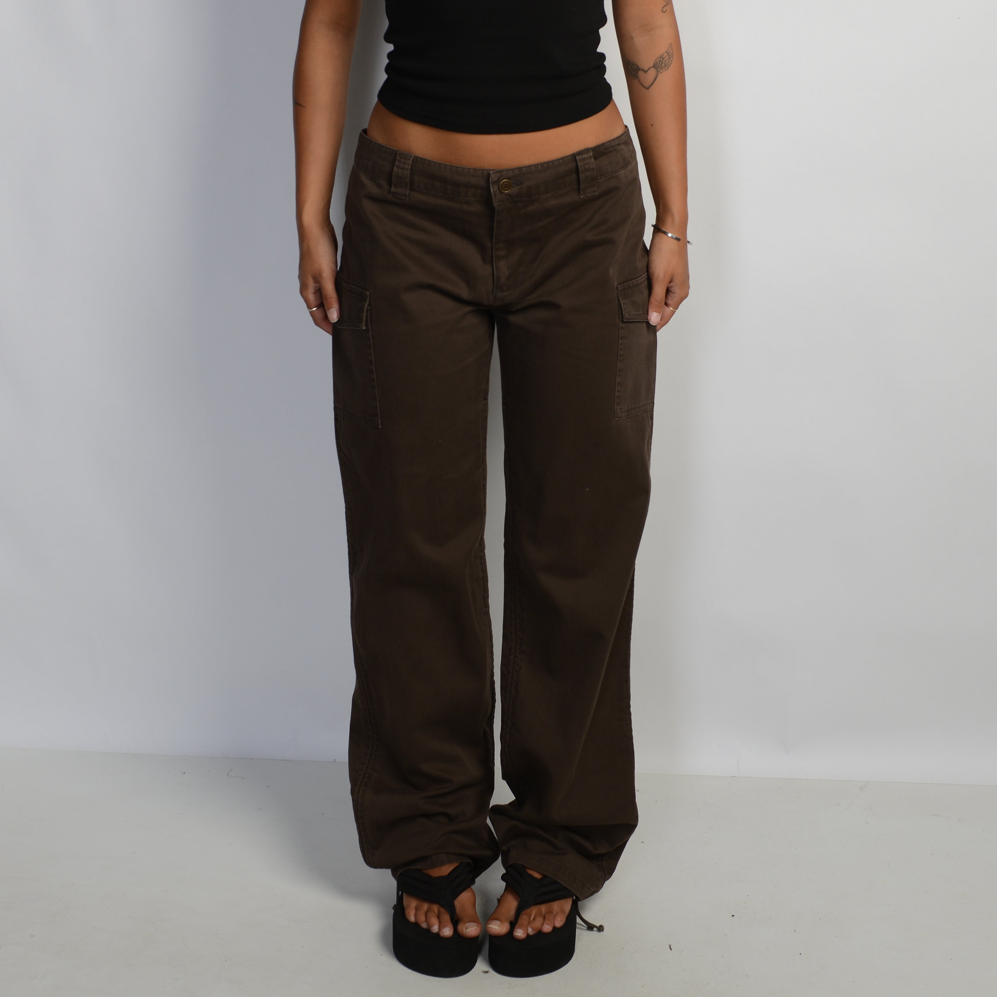 DARK BROWN CARGO PANTS