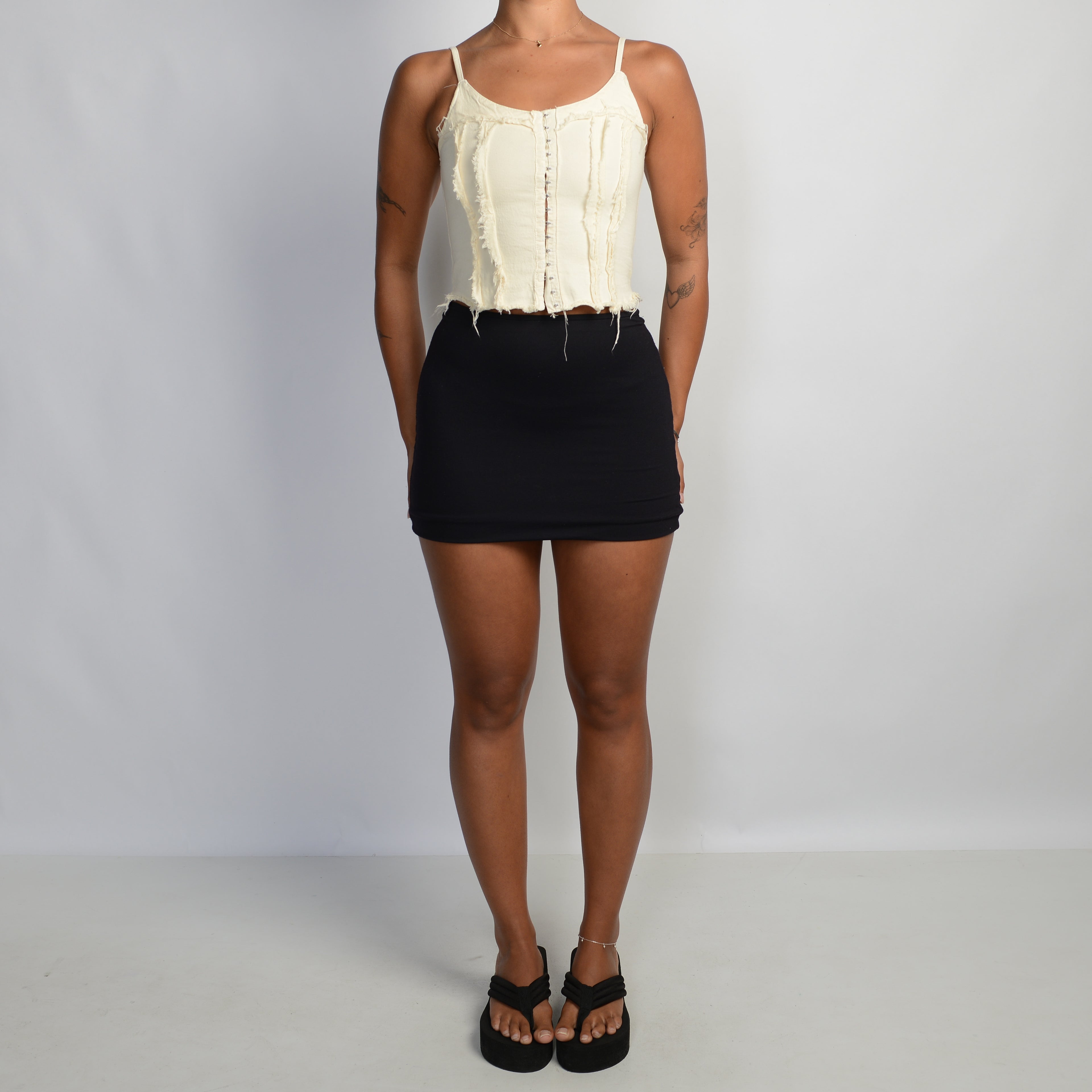 CREAM HOOK & EYE TOP