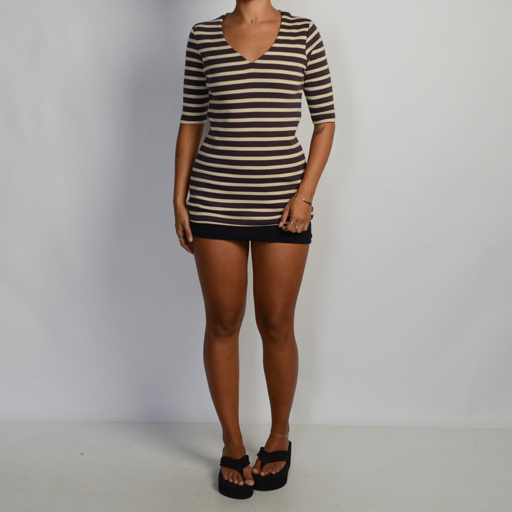 STRIPE 1/2 SLEEVE TOP
