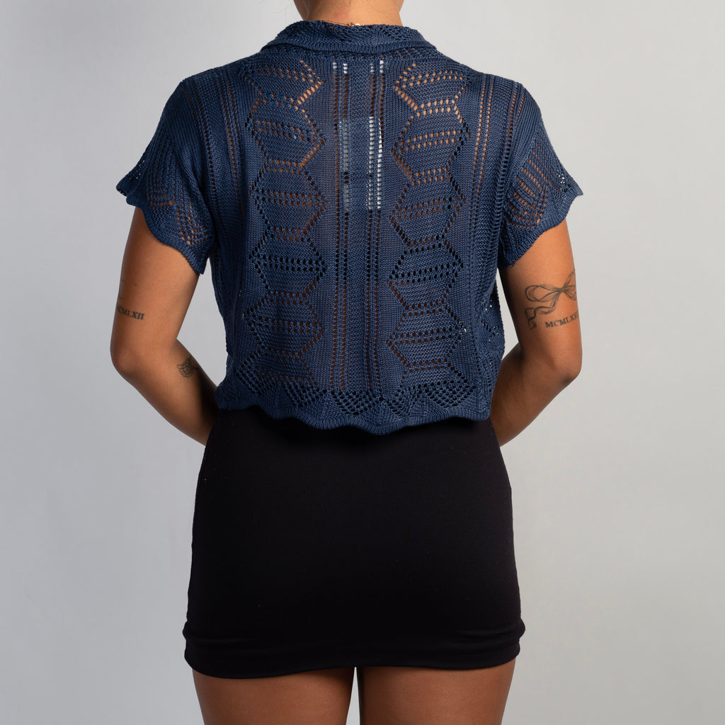 NAVY OPEN FRONT CARDIGAN