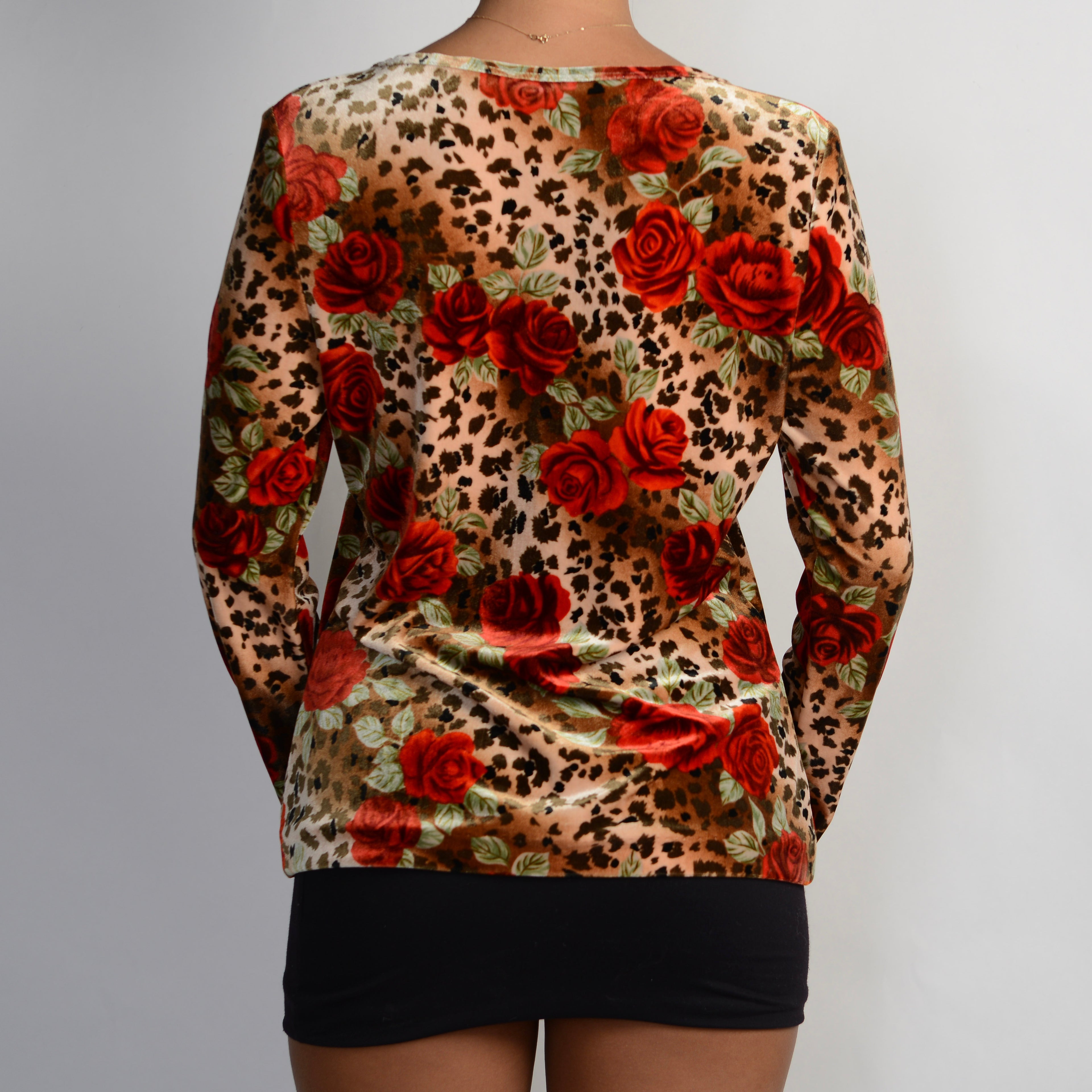 VELOUR LONG SLEEVE TOP