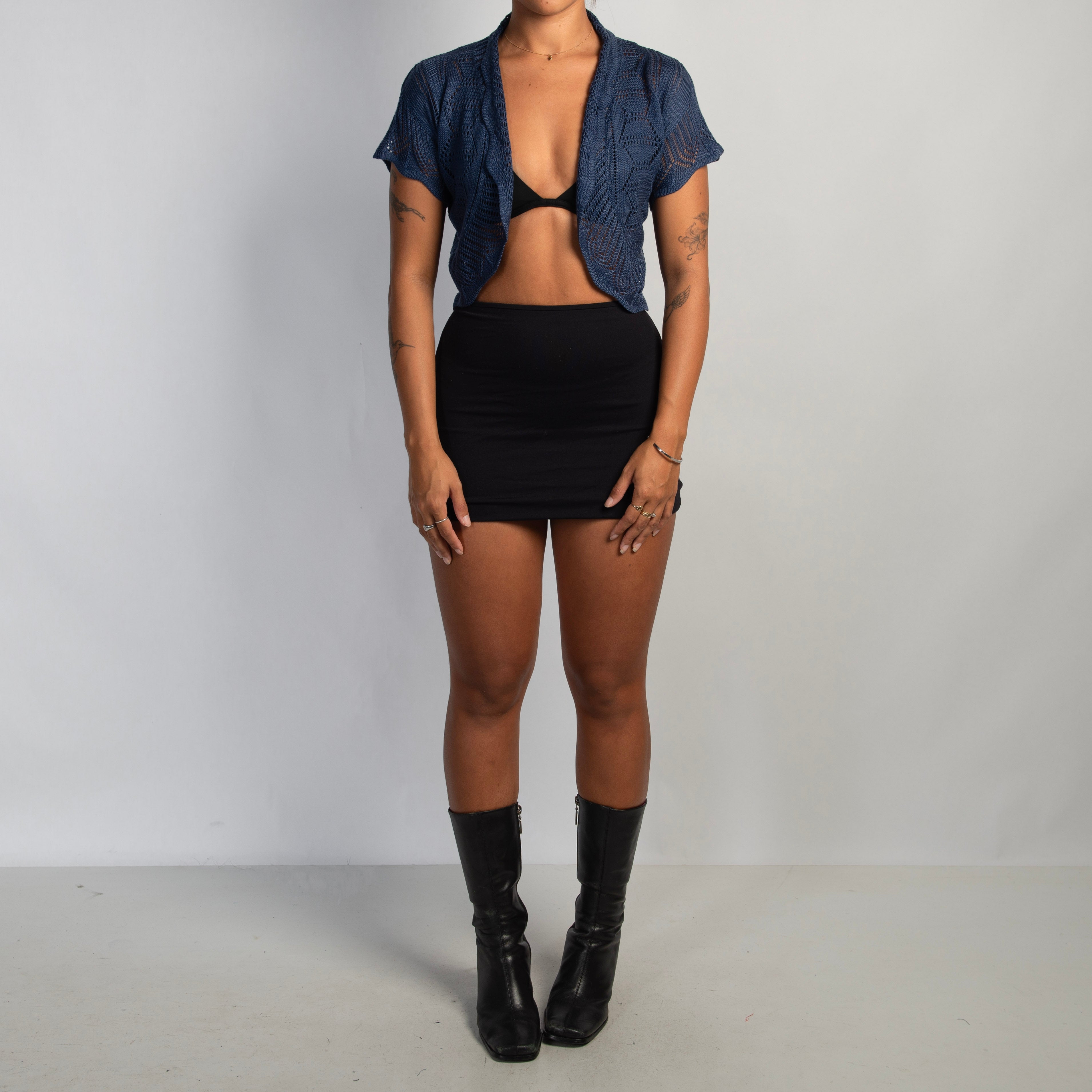 NAVY OPEN FRONT CARDIGAN