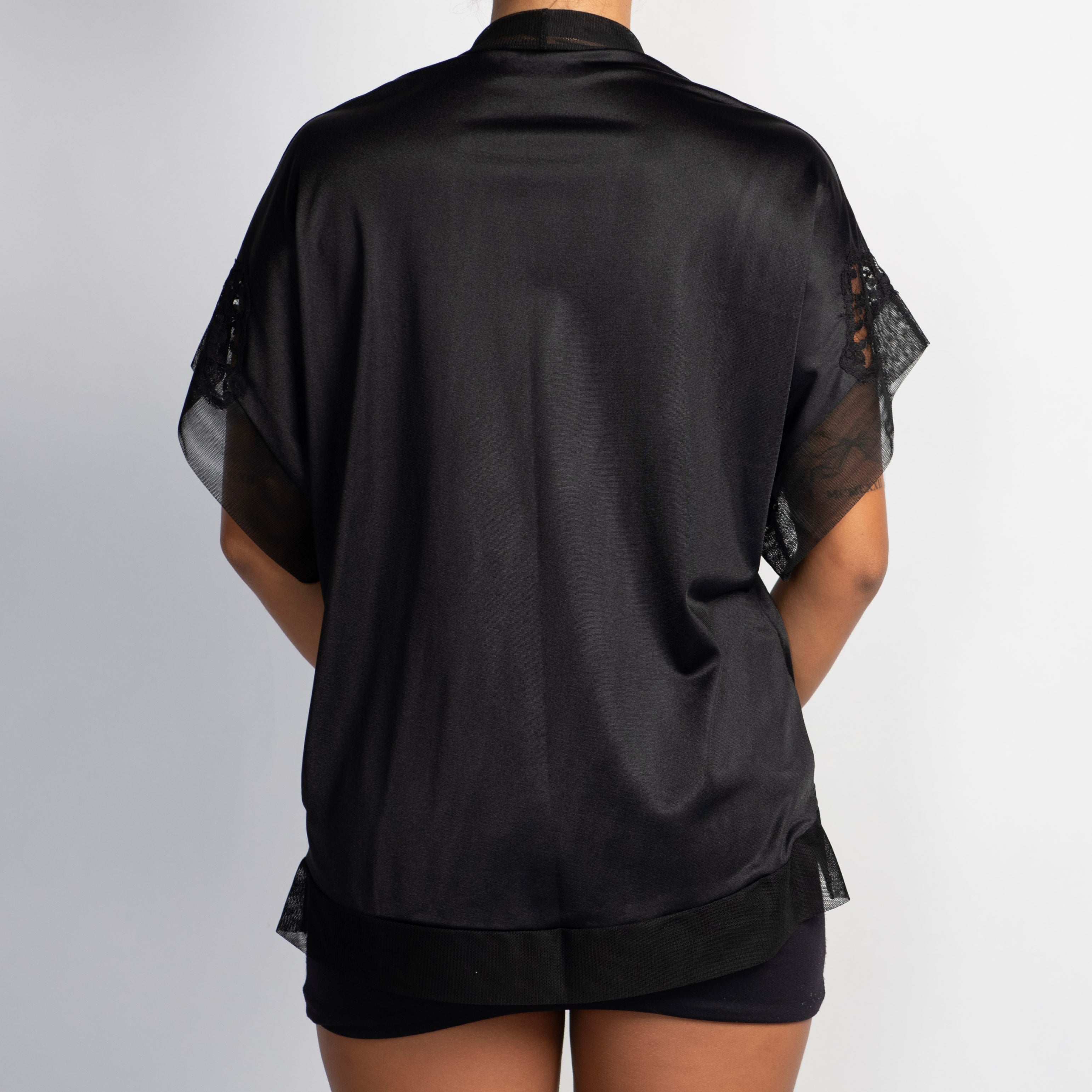 BLACK BED JACKET