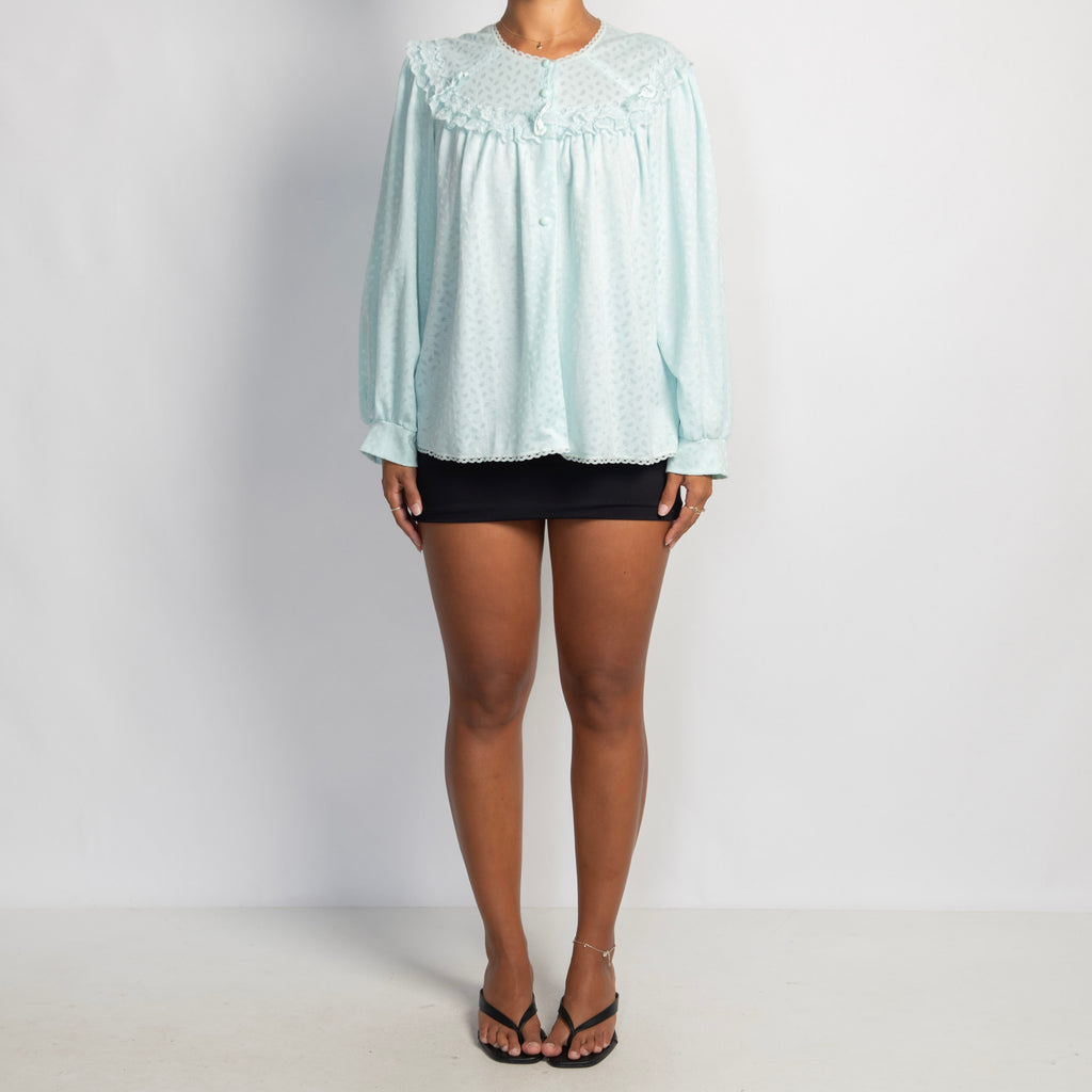 PALE BLUE BED JACKET