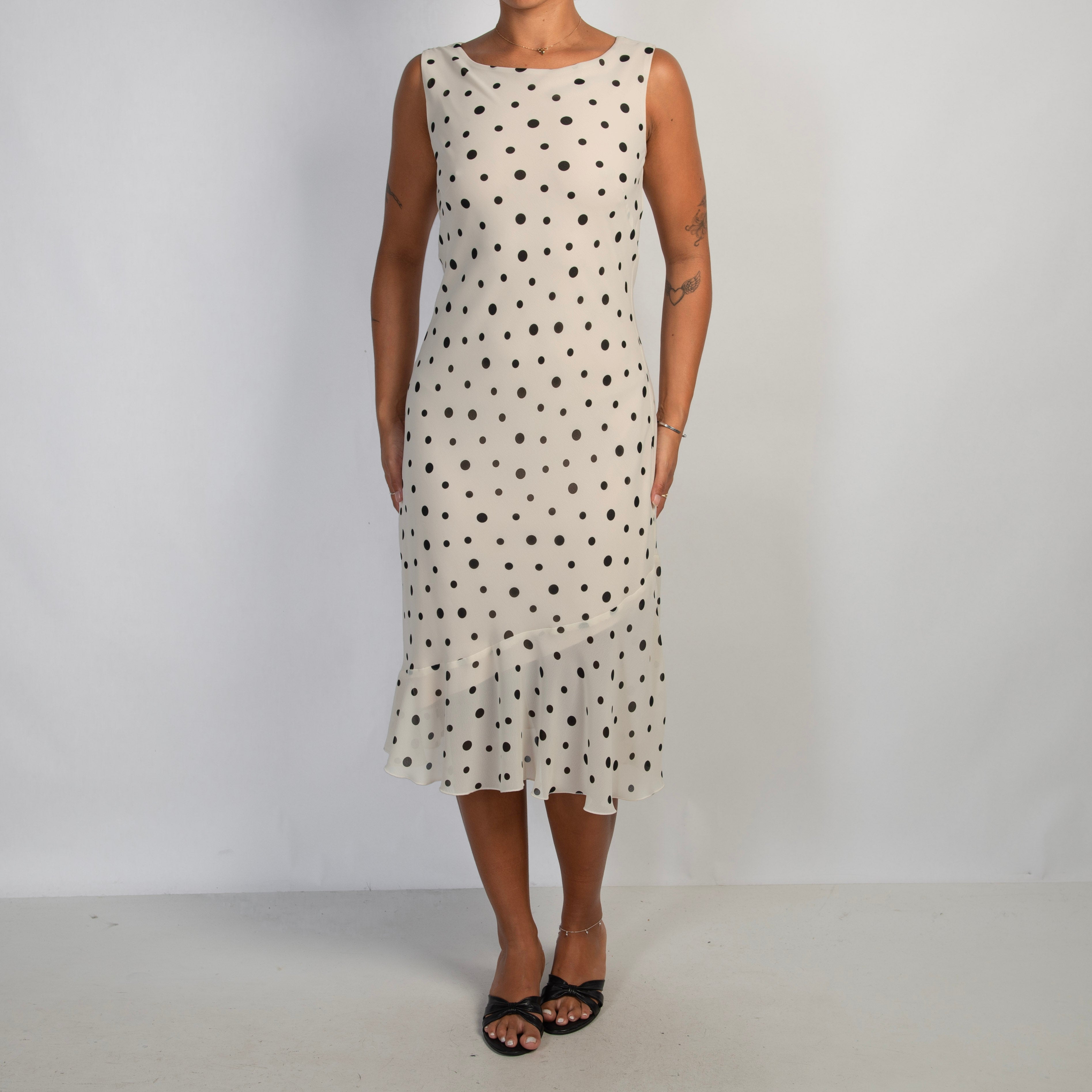 CREAM POLKA DOT DRESS
