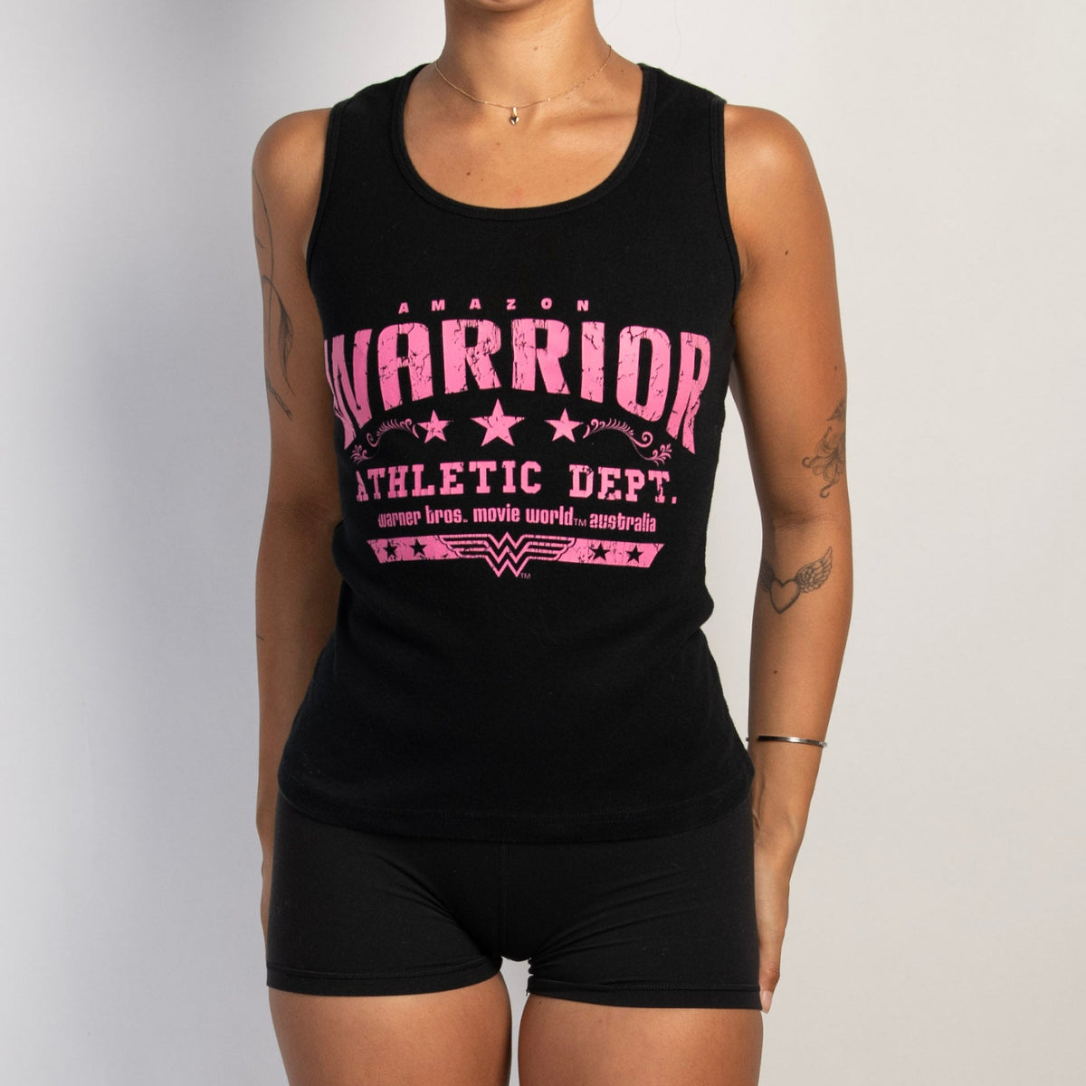 BLACK COTTON TANK TOP